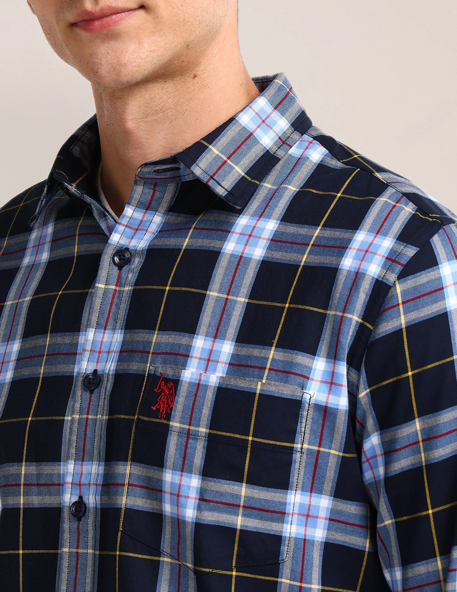 Plaid Checked Regular Fit Shirt - Image 7