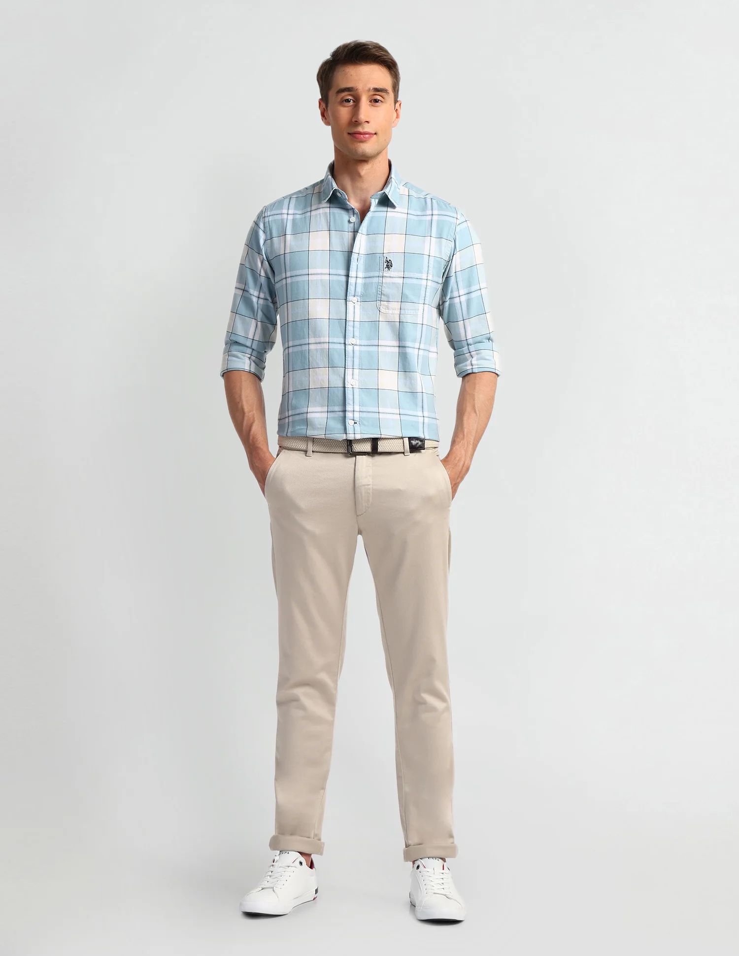 Windowpane Checked Slim Fit Shirt - Image 3