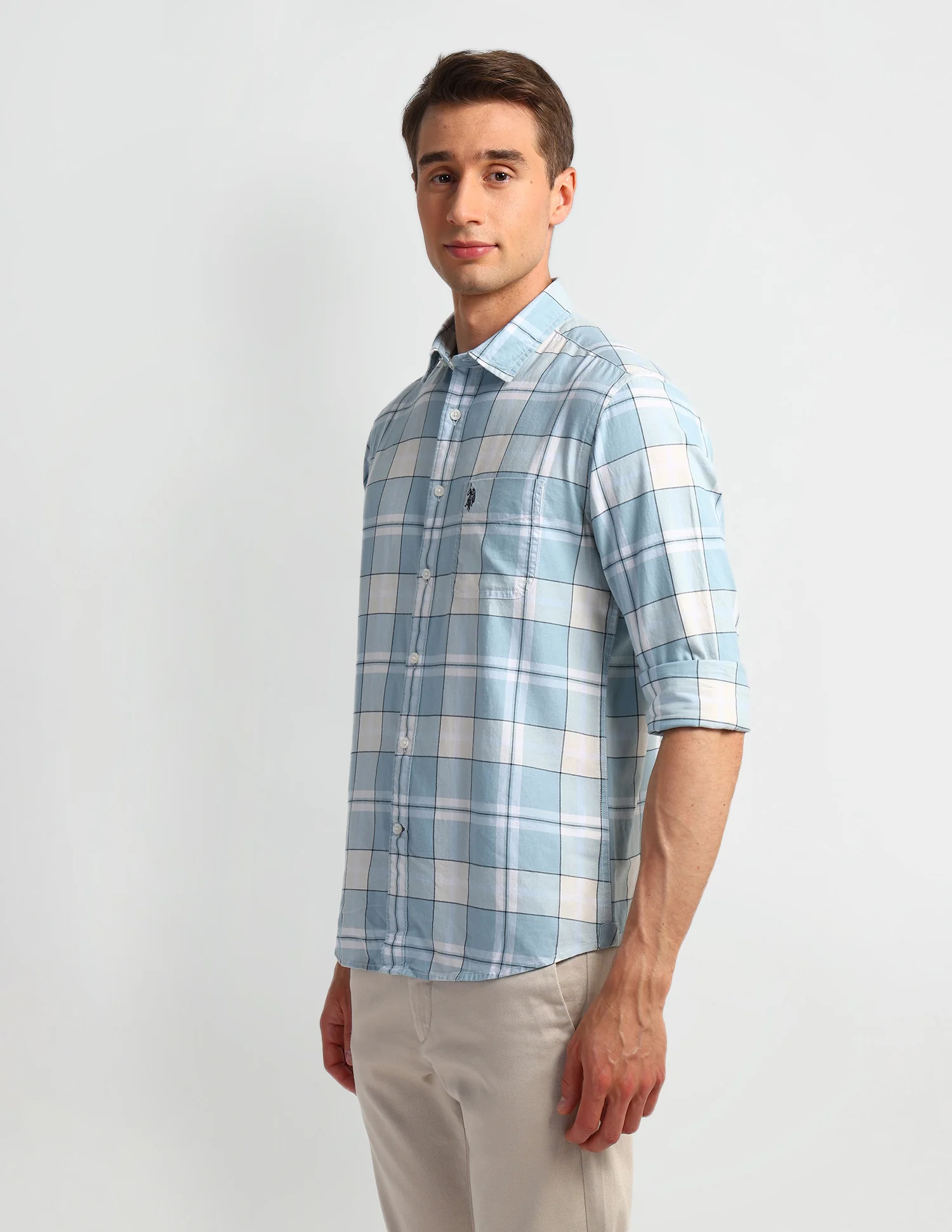 Windowpane Checked Slim Fit Shirt - Image 4