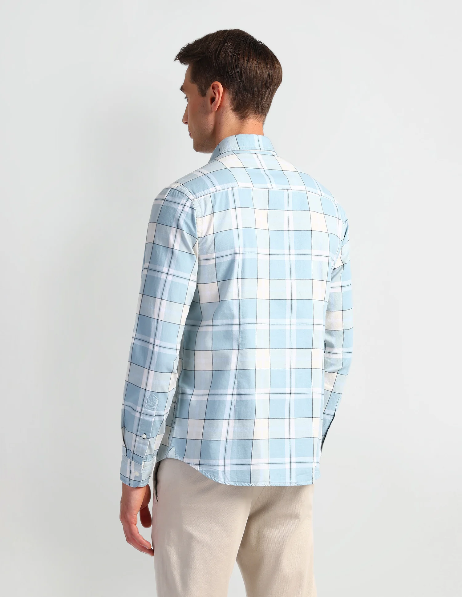 Windowpane Checked Slim Fit Shirt - Image 5