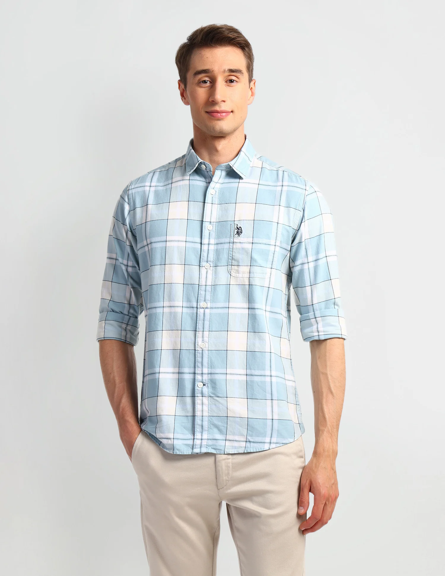 Windowpane Checked Slim Fit Shirt - Image 6