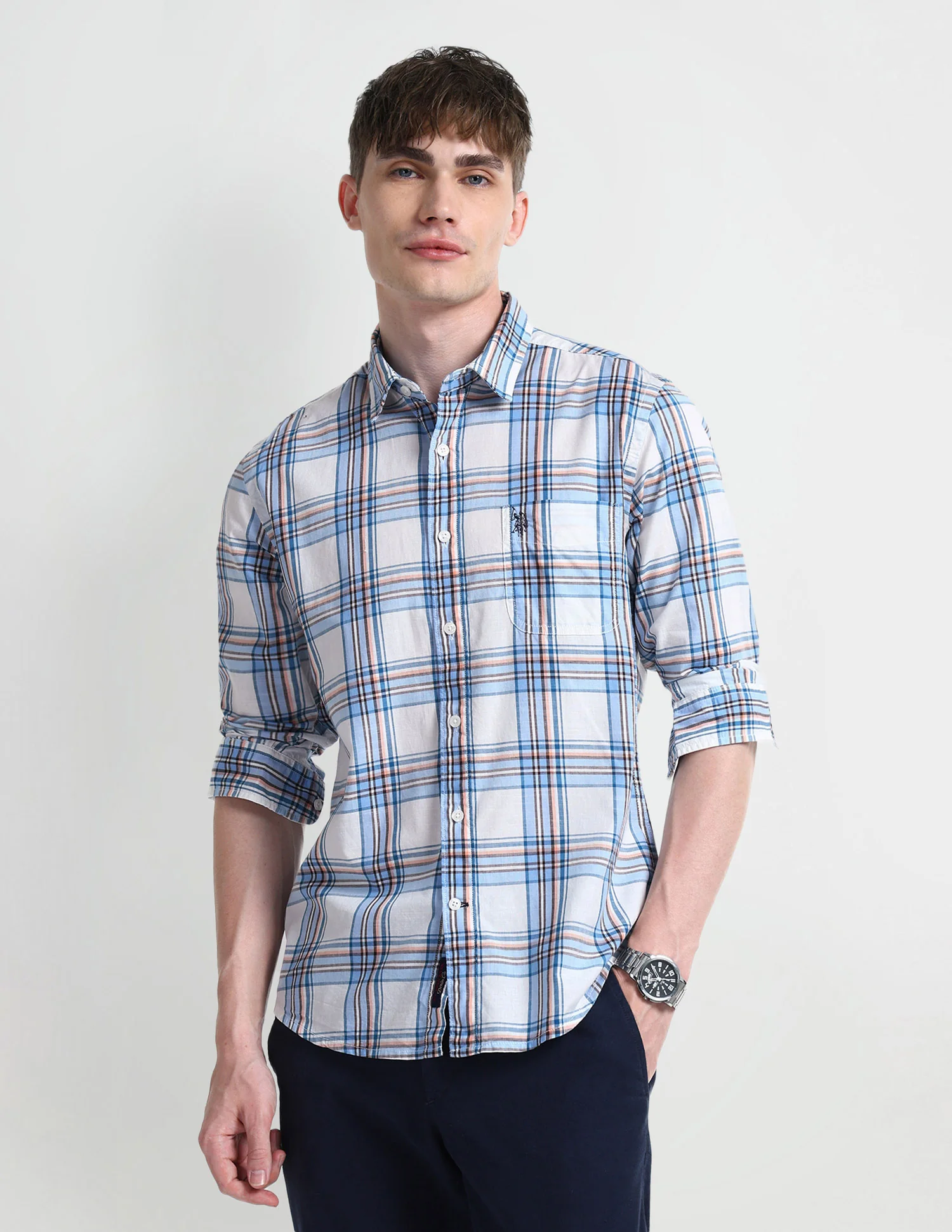Dupplin Checked Slim Fit Shirt - Image 6