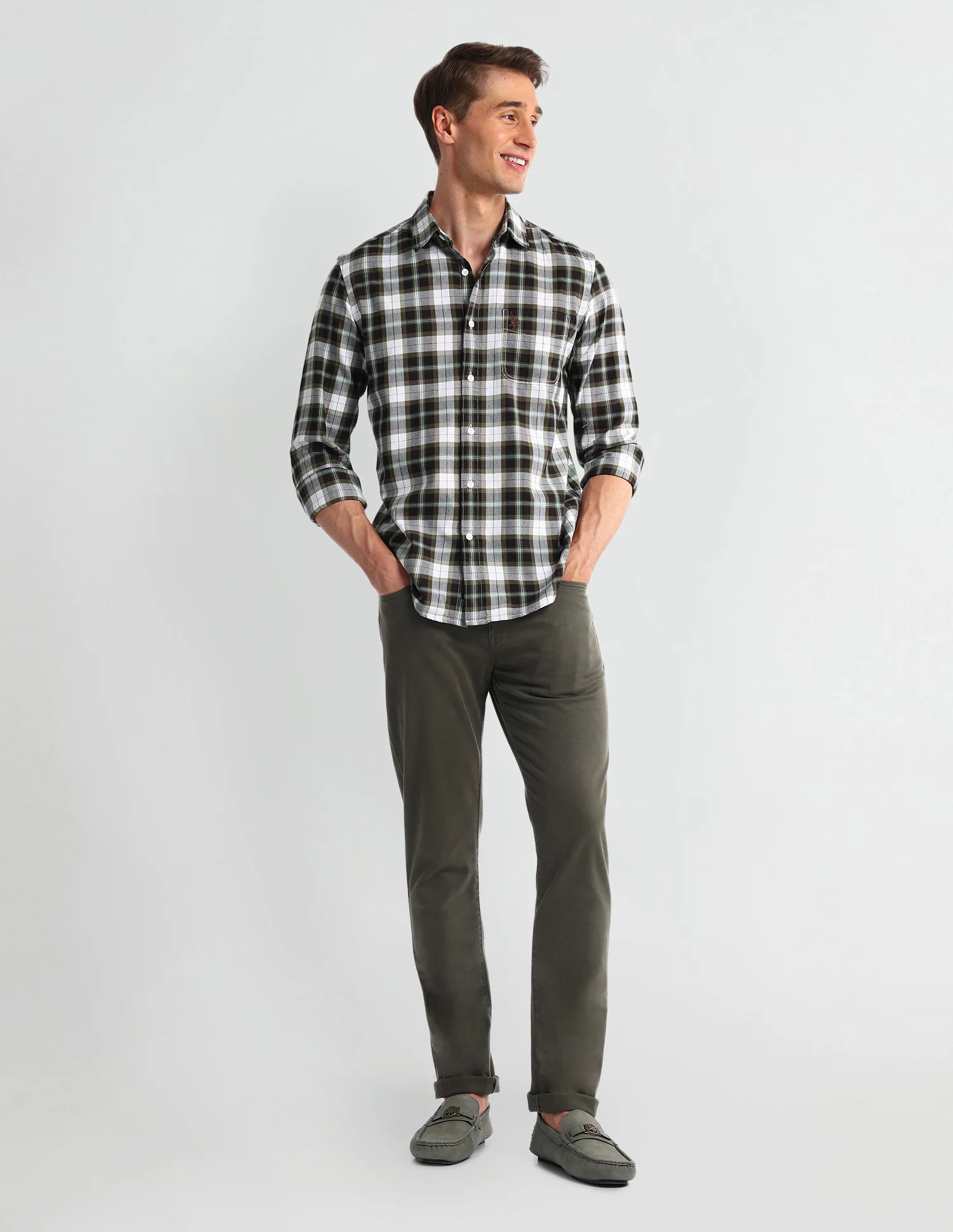Plaid Checked Slim Fit Shirt - Image 3