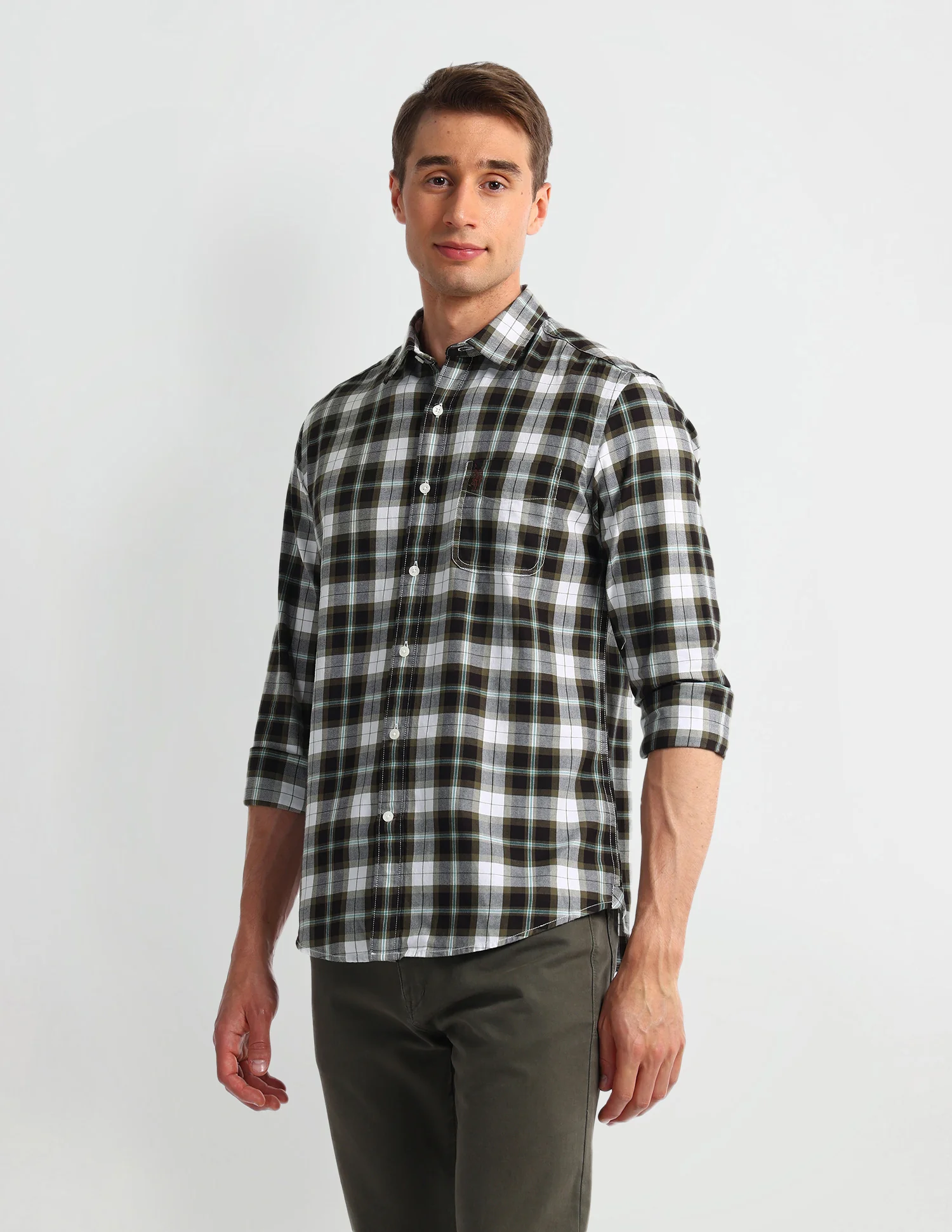 Plaid Checked Slim Fit Shirt - Image 4