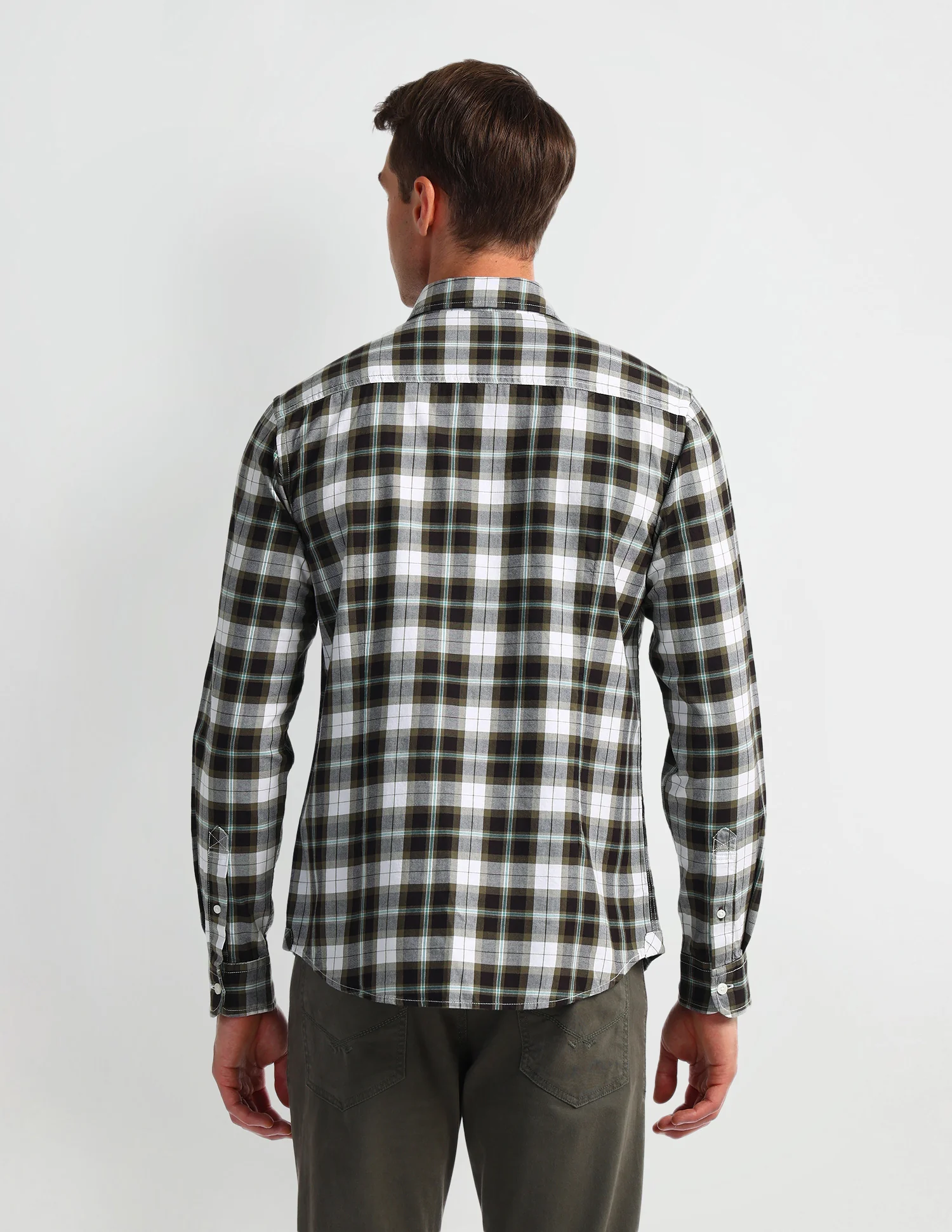 Plaid Checked Slim Fit Shirt - Image 5