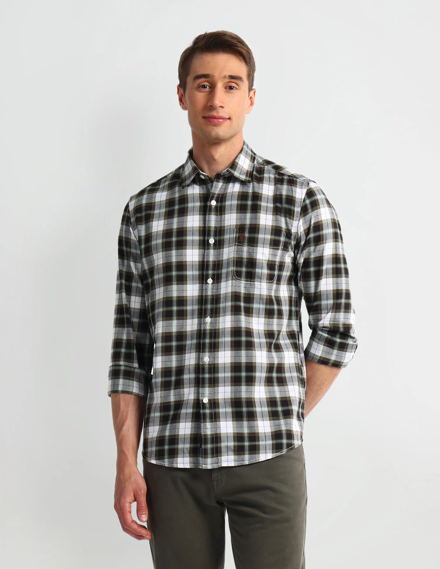 Plaid Checked Slim Fit Shirt - Image 6