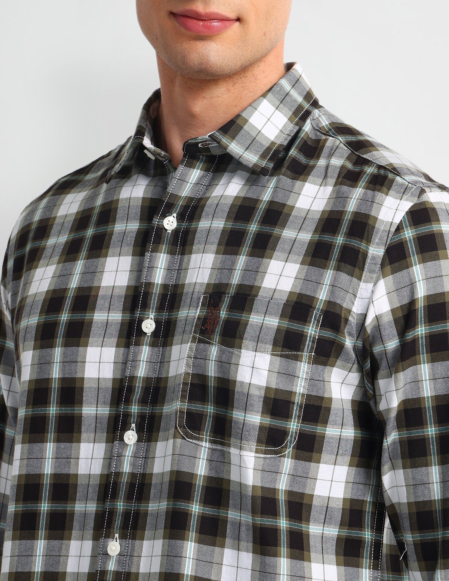 Plaid Checked Slim Fit Shirt - Image 7