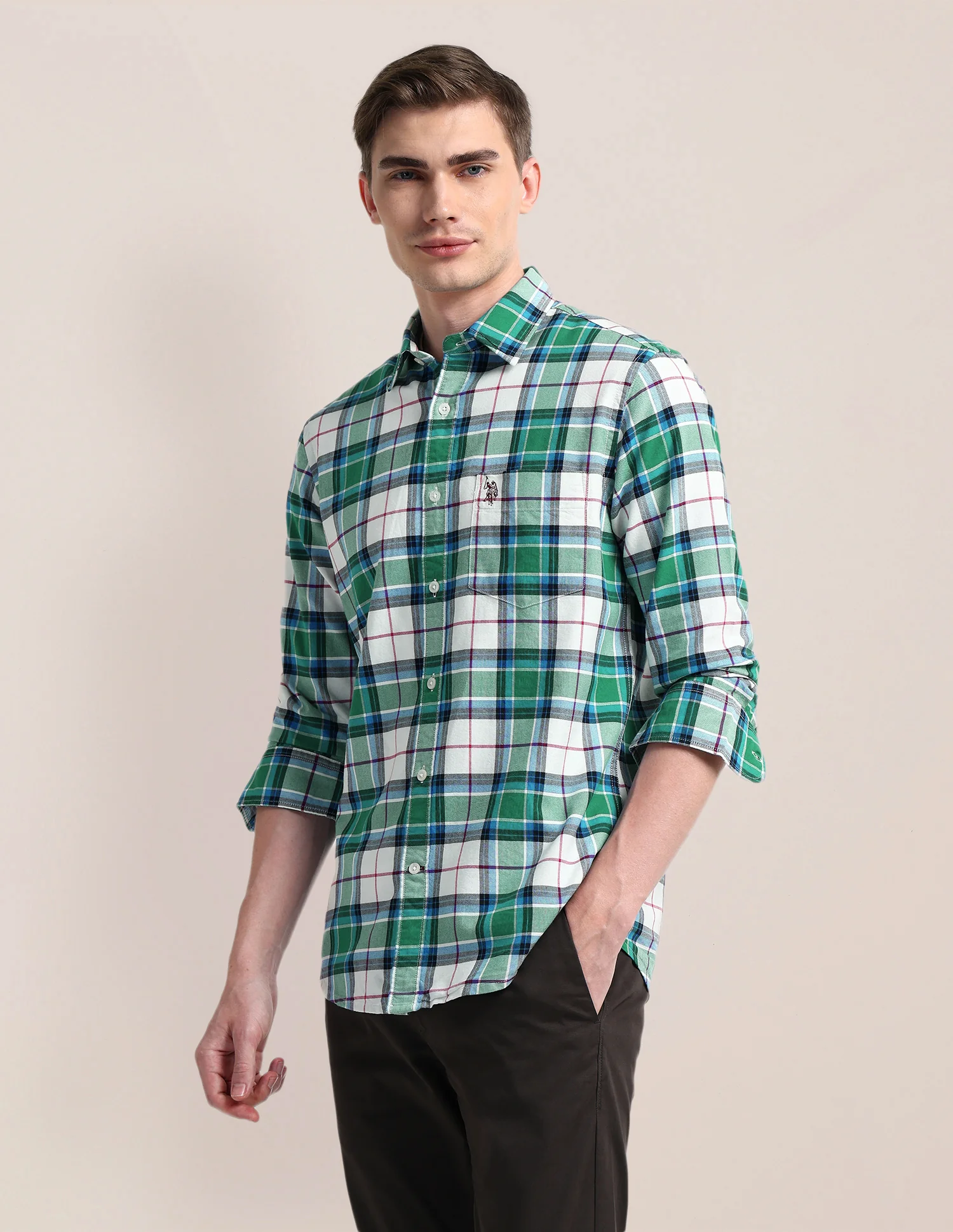 Plaid Checked Regular Fit Shirt - Image 4