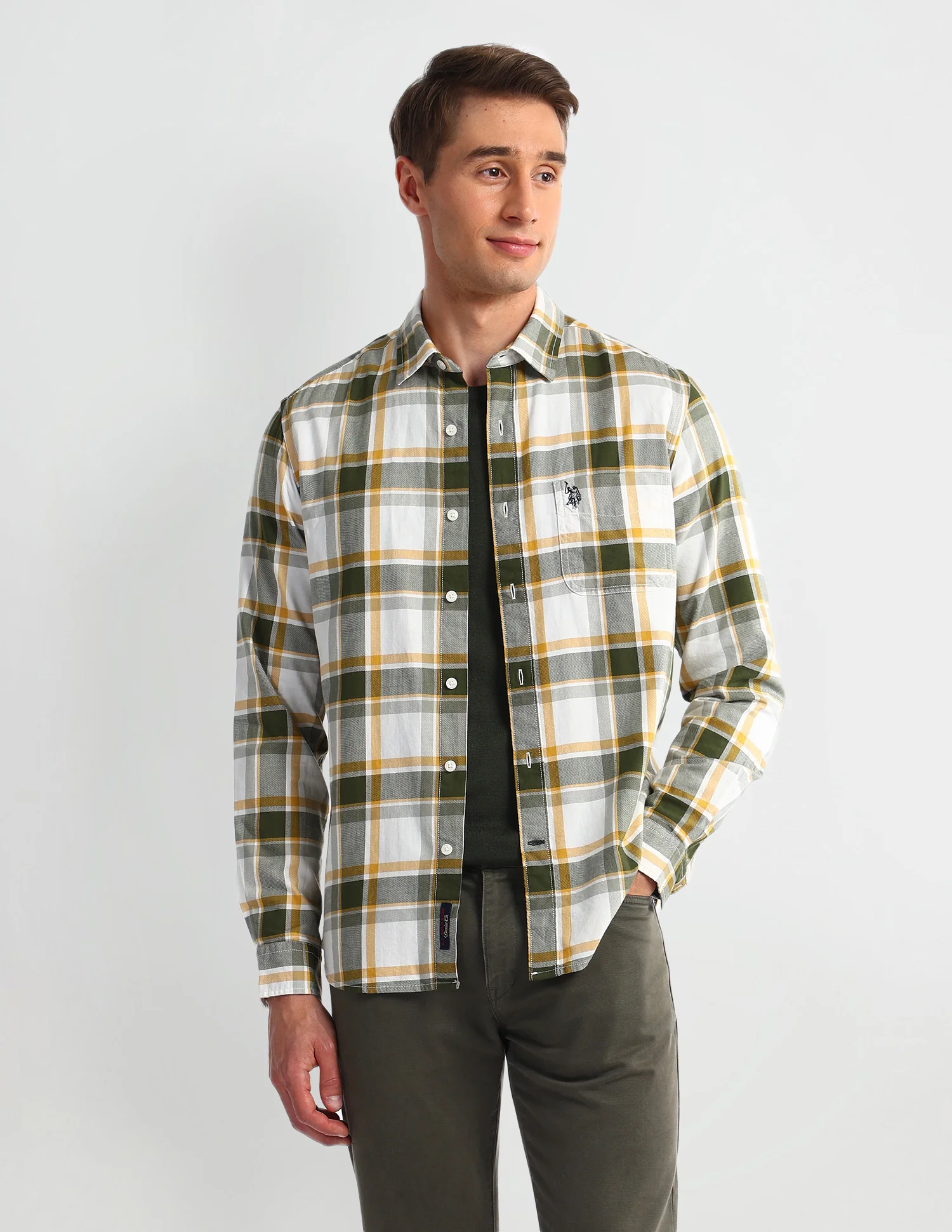 Plaid Checked Slim Fit Shirt