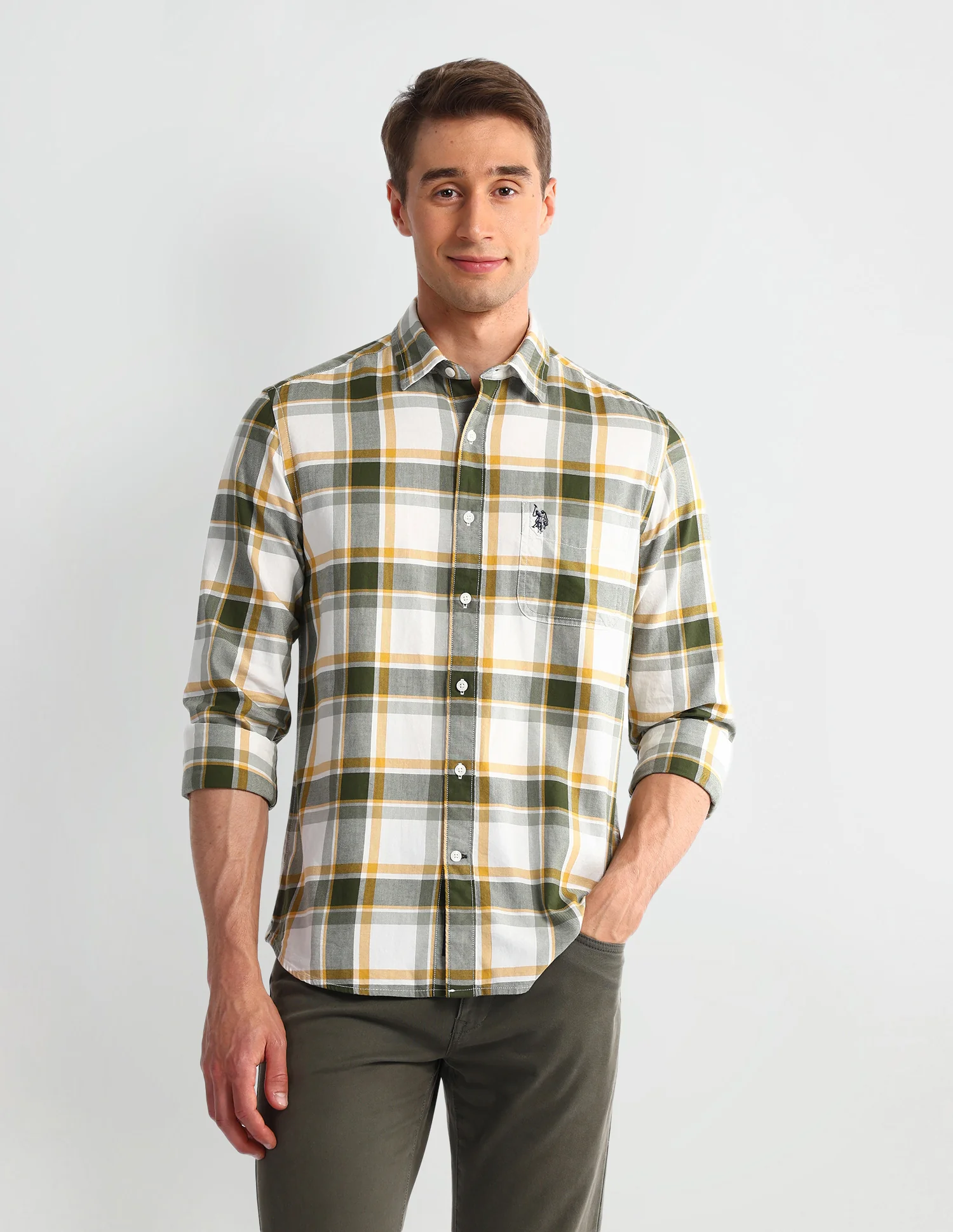 Plaid Checked Slim Fit Shirt - Image 6