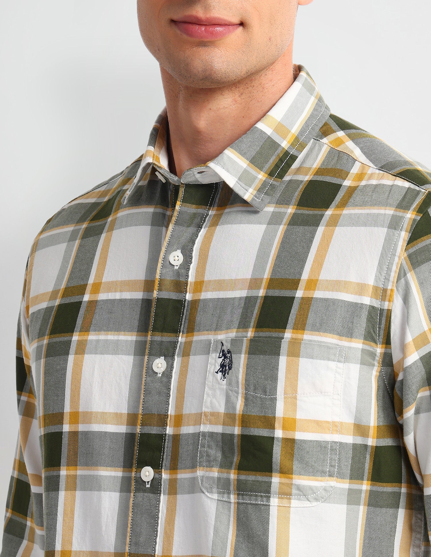 Plaid Checked Slim Fit Shirt - Image 7