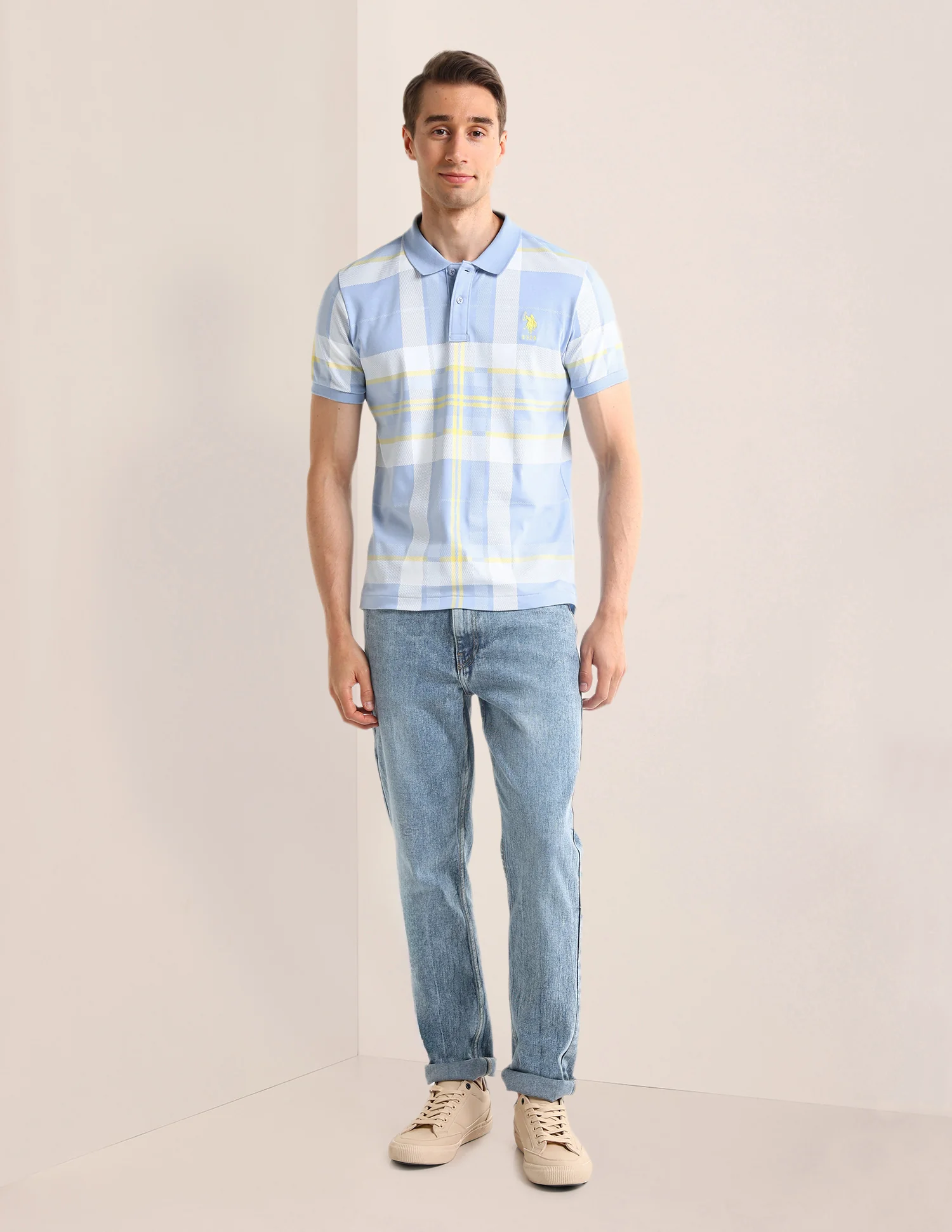 Checked Regular Fit Polo Shirt - Image 3
