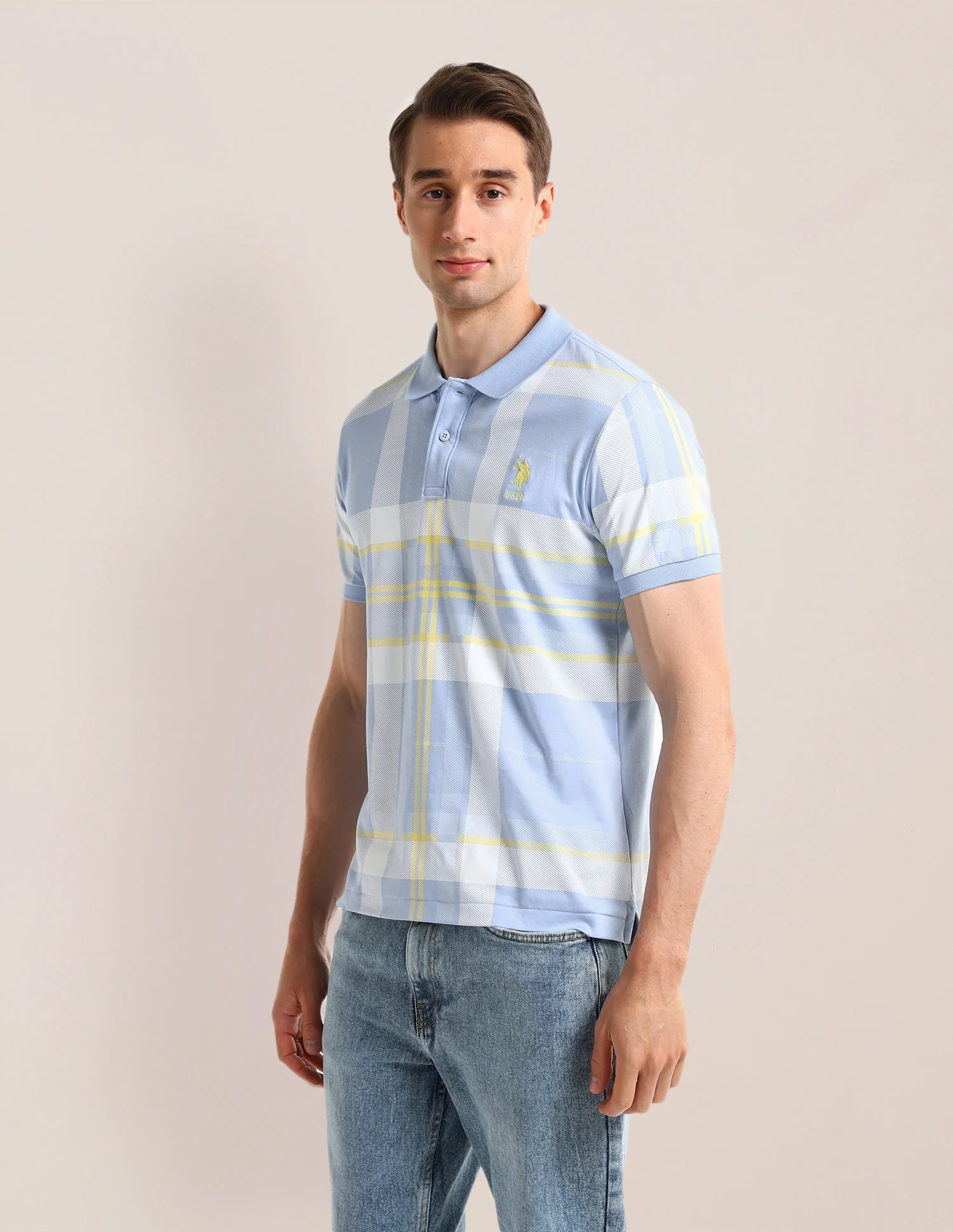 Checked Regular Fit Polo Shirt - Image 4