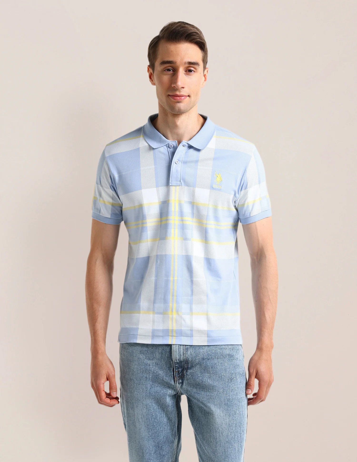Checked Regular Fit Polo Shirt - Image 6
