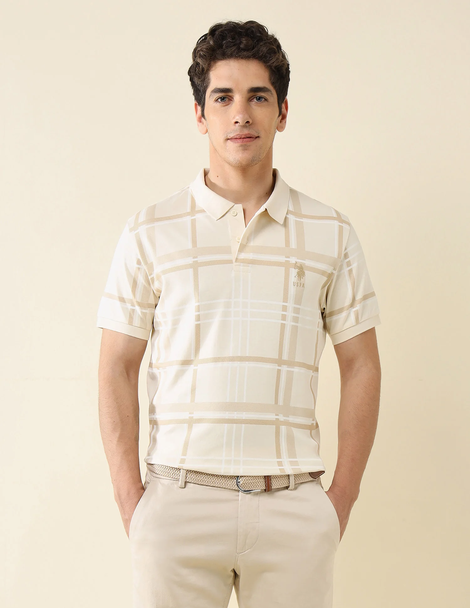 Checked Slim Fit Classic Polo Shirt