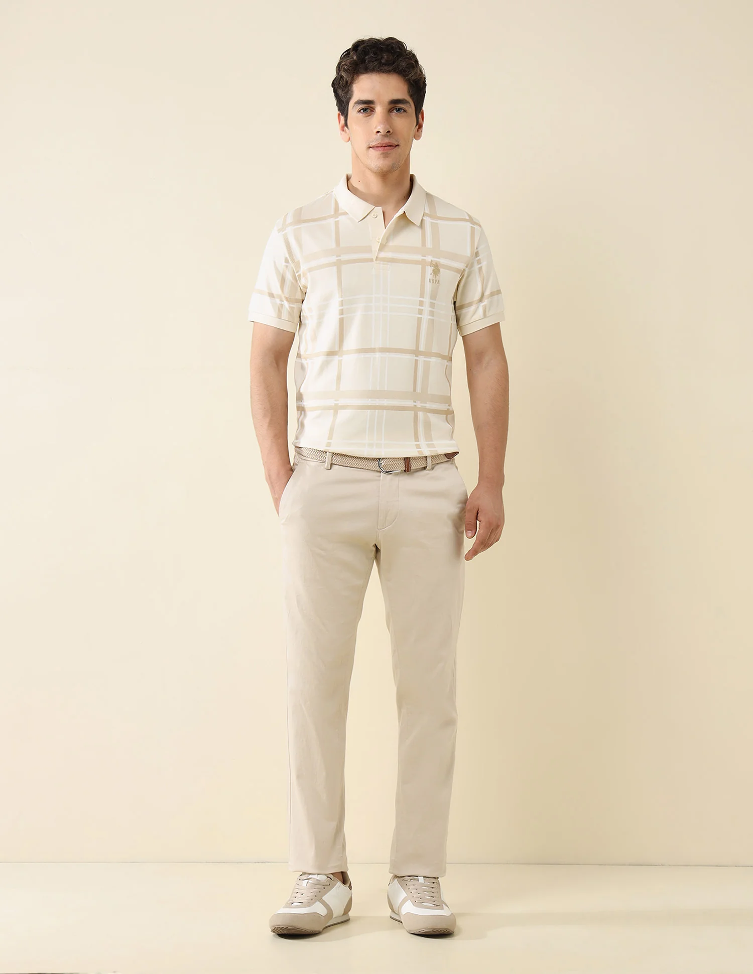 Checked Slim Fit Classic Polo Shirt - Image 3