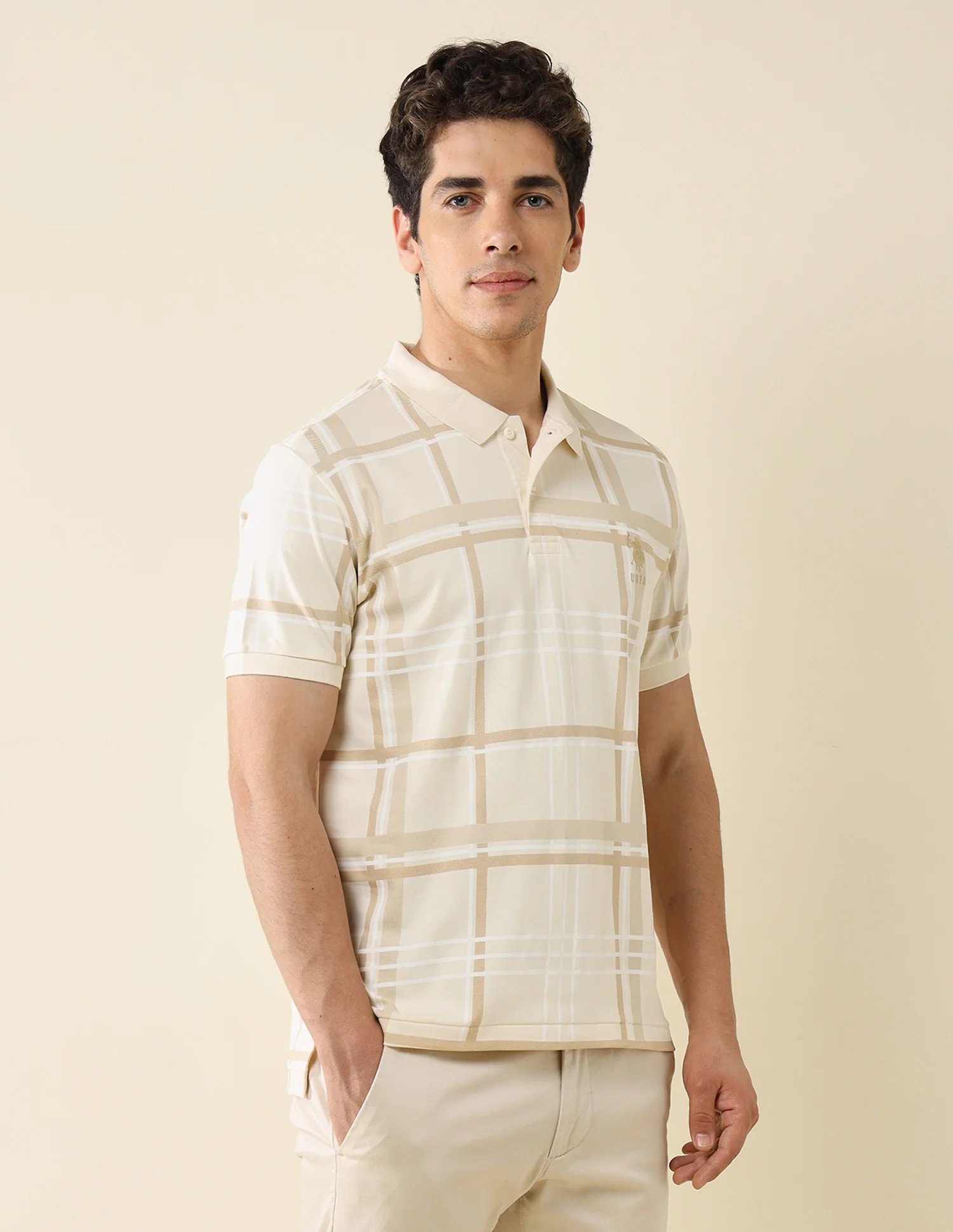 Checked Slim Fit Classic Polo Shirt - Image 4