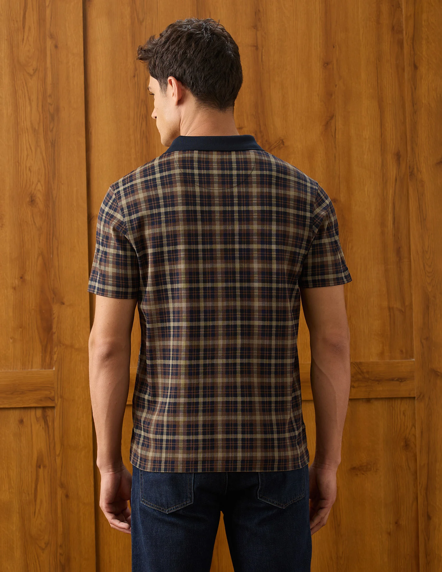 Checked Slim Fit Polo Shirt - Image 5