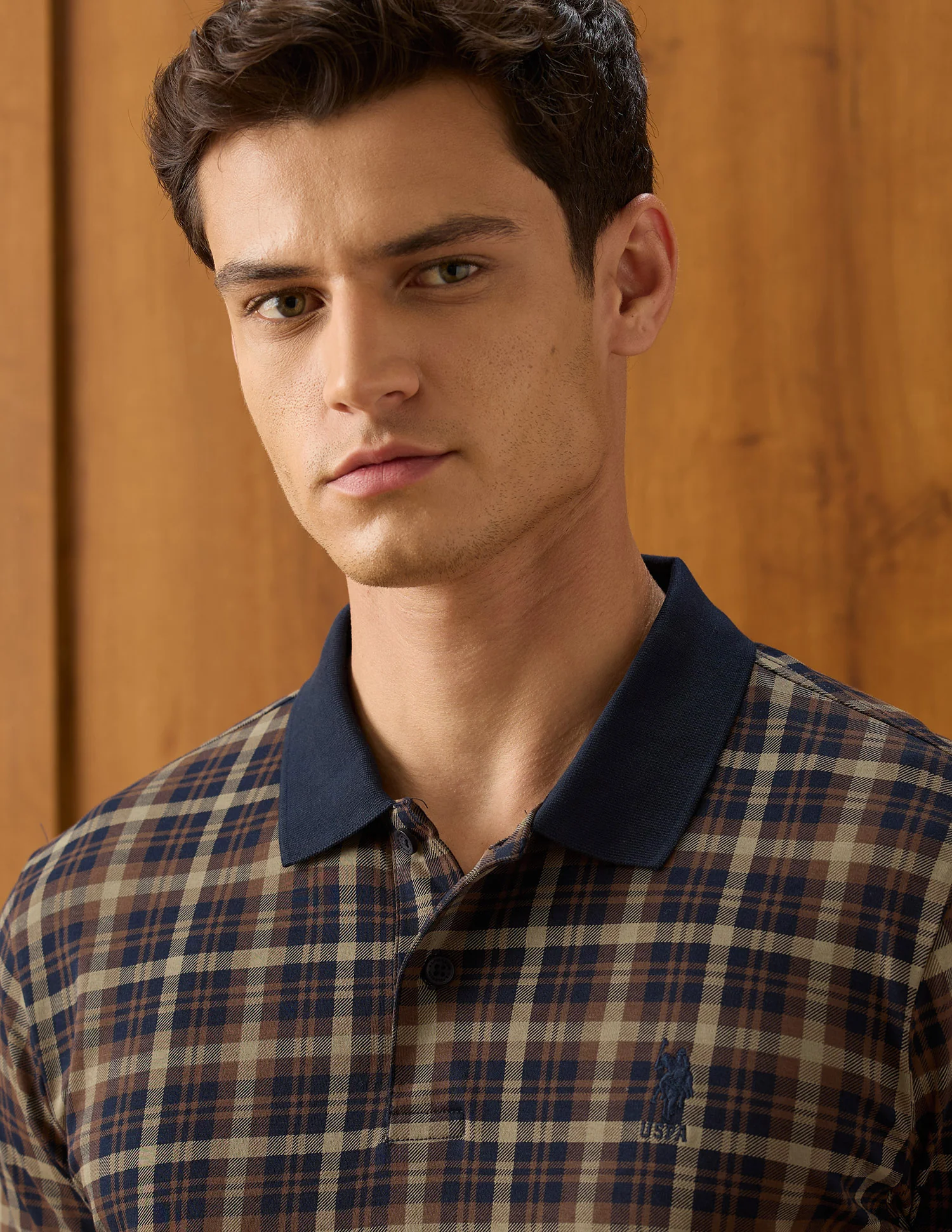 Checked Slim Fit Polo Shirt - Image 7