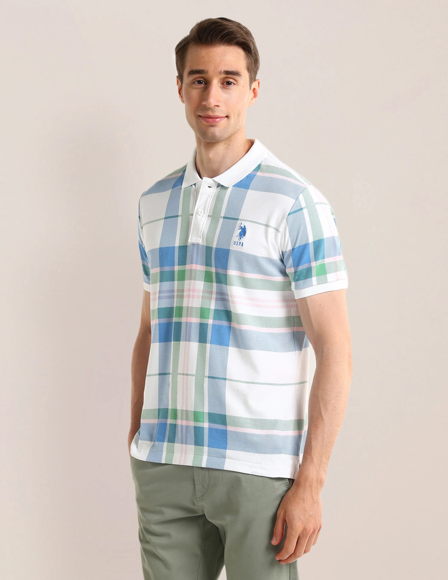 Checked Slim Fit Polo Shirt - Image 4