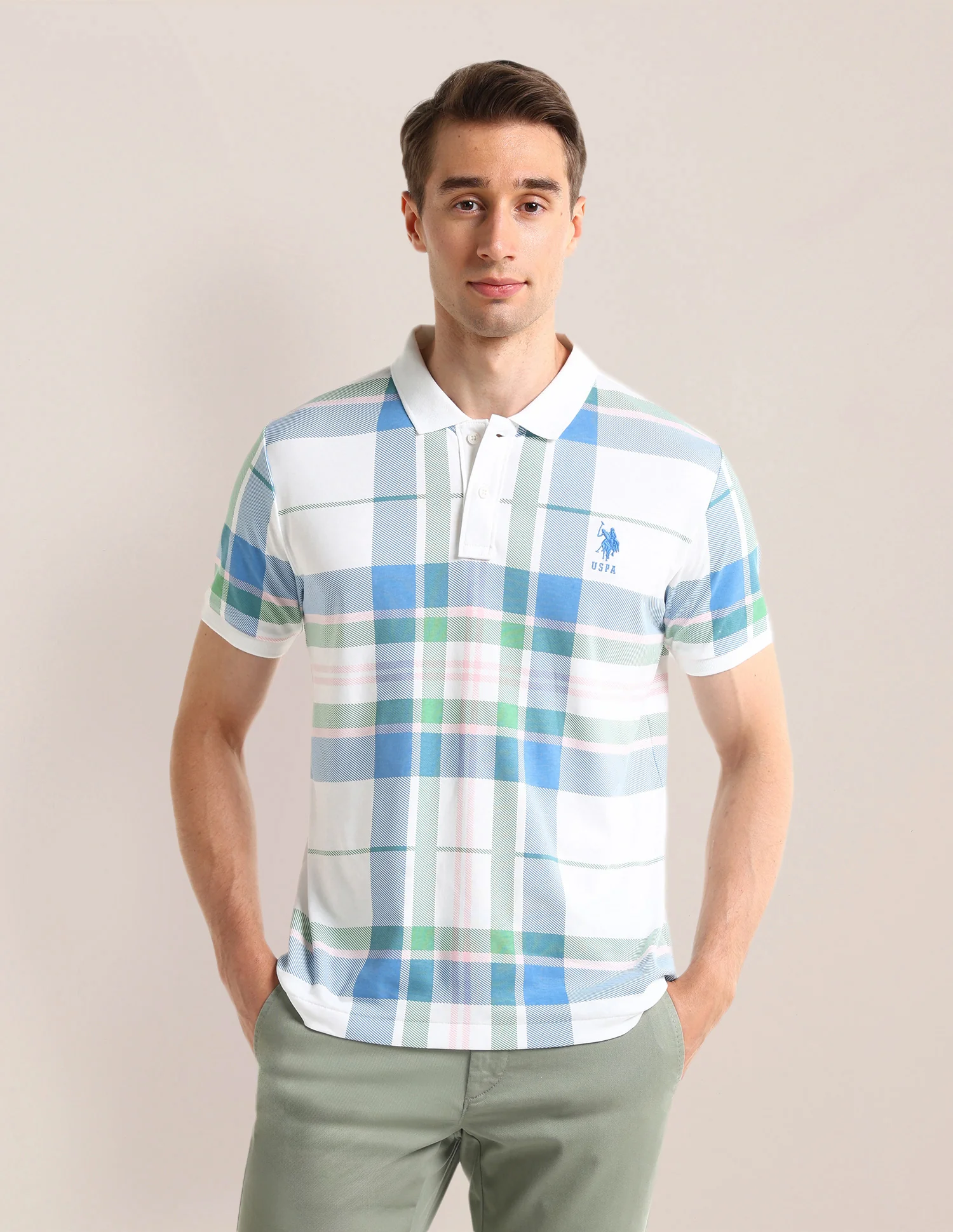 Checked Slim Fit Polo Shirt - Image 6