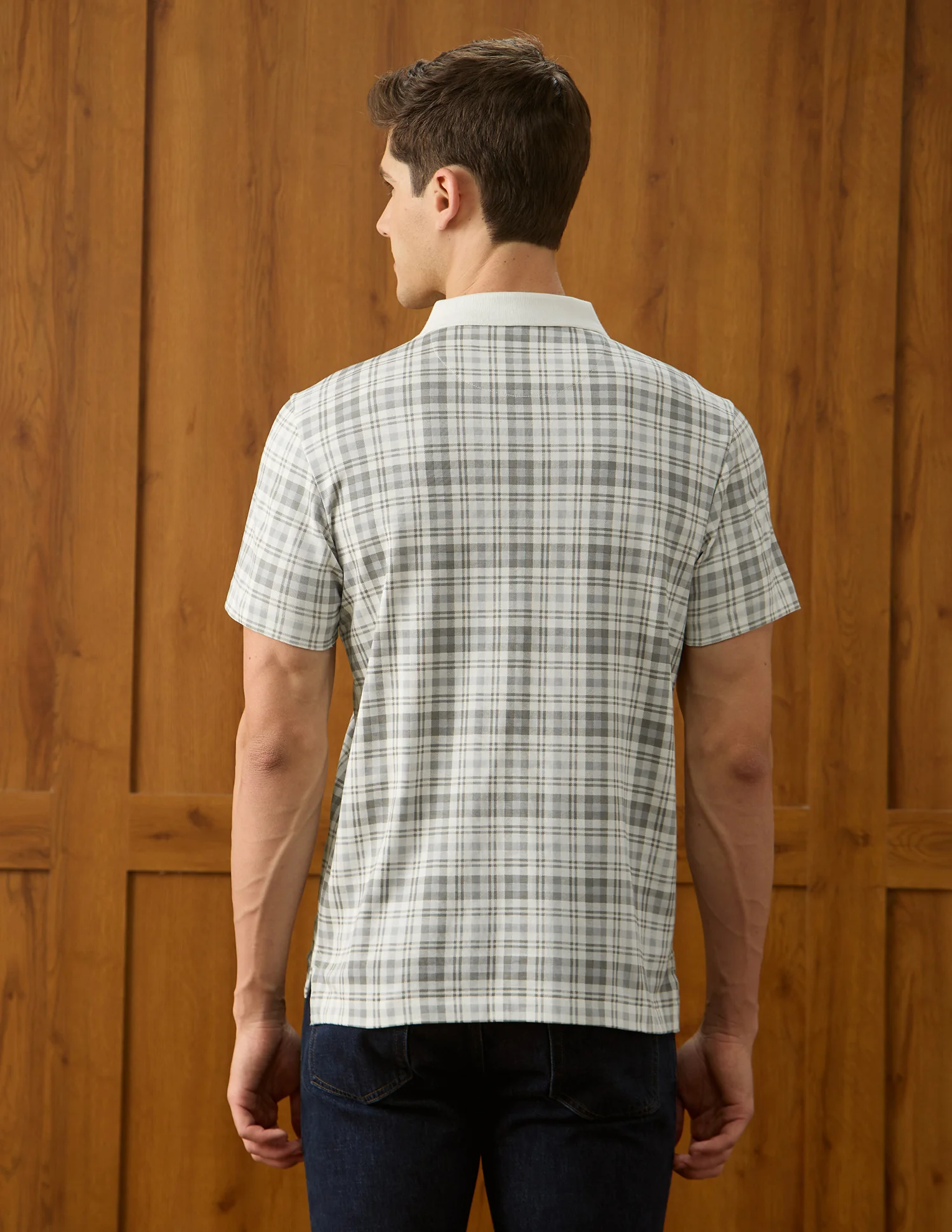 Checked Slim Fit Polo Shirt - Image 5