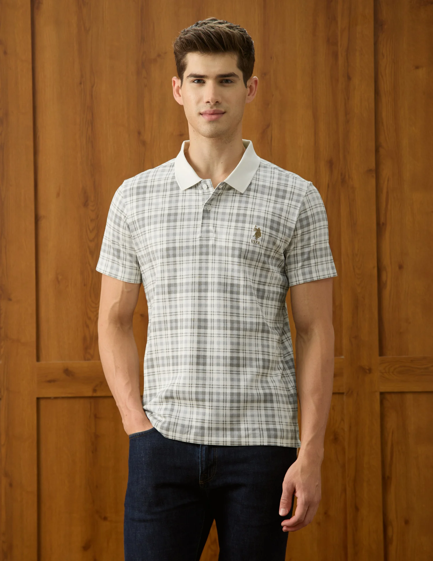 Checked Slim Fit Polo Shirt - Image 6