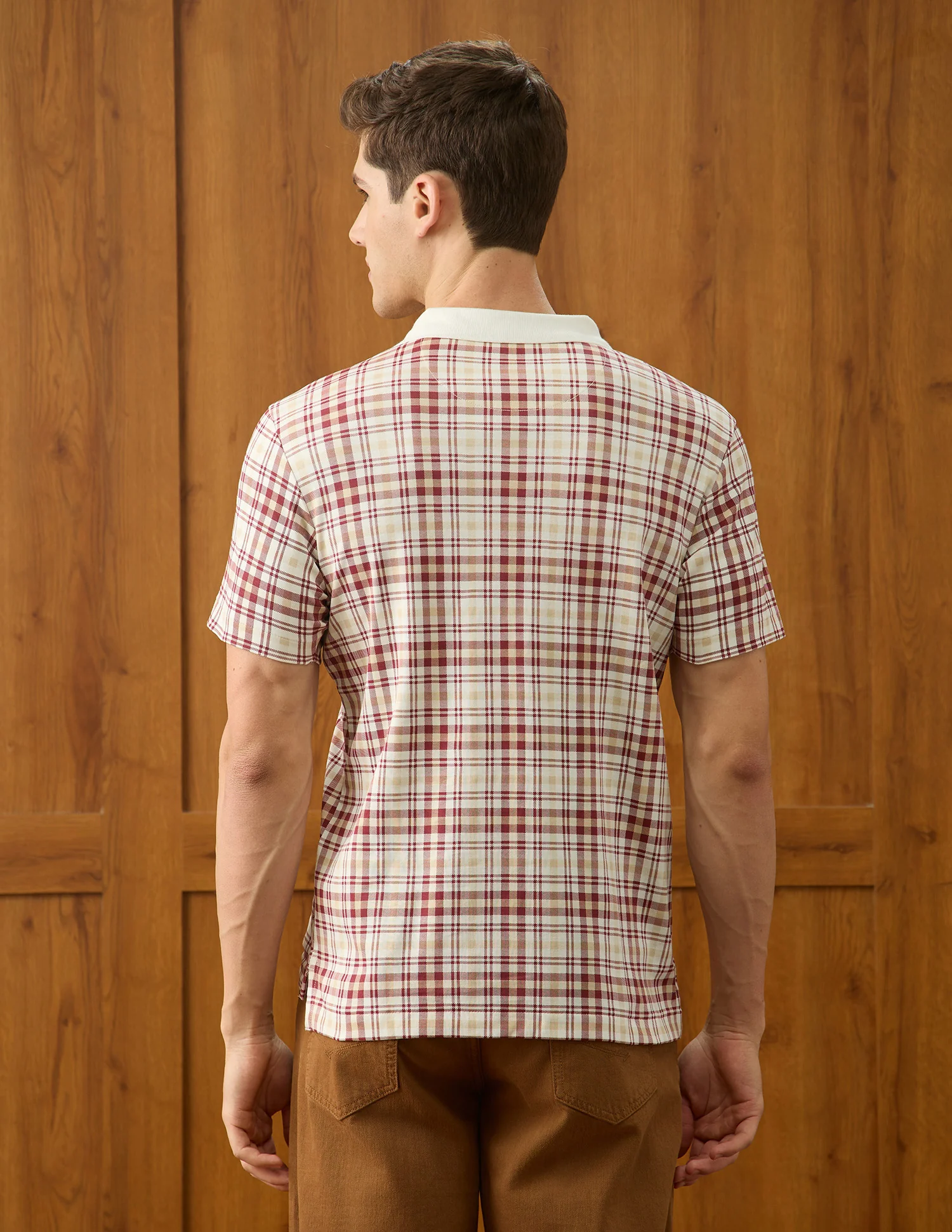 Checked Slim Fit Polo Shirt - Image 5