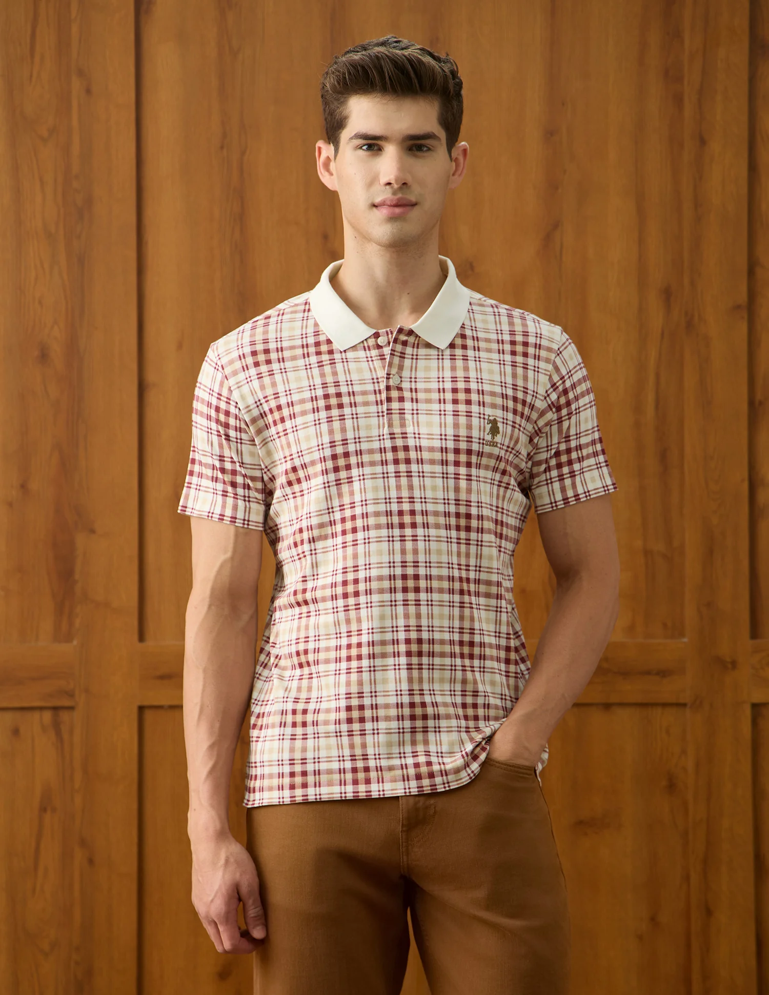 Checked Slim Fit Polo Shirt - Image 6