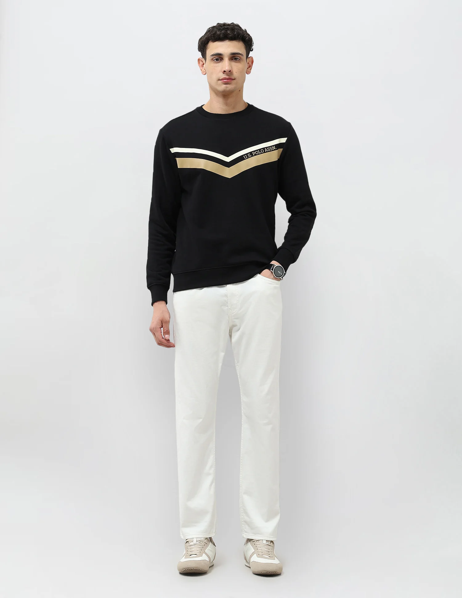 Chevron Printed Regular Fit Sweatshirt - Image 3