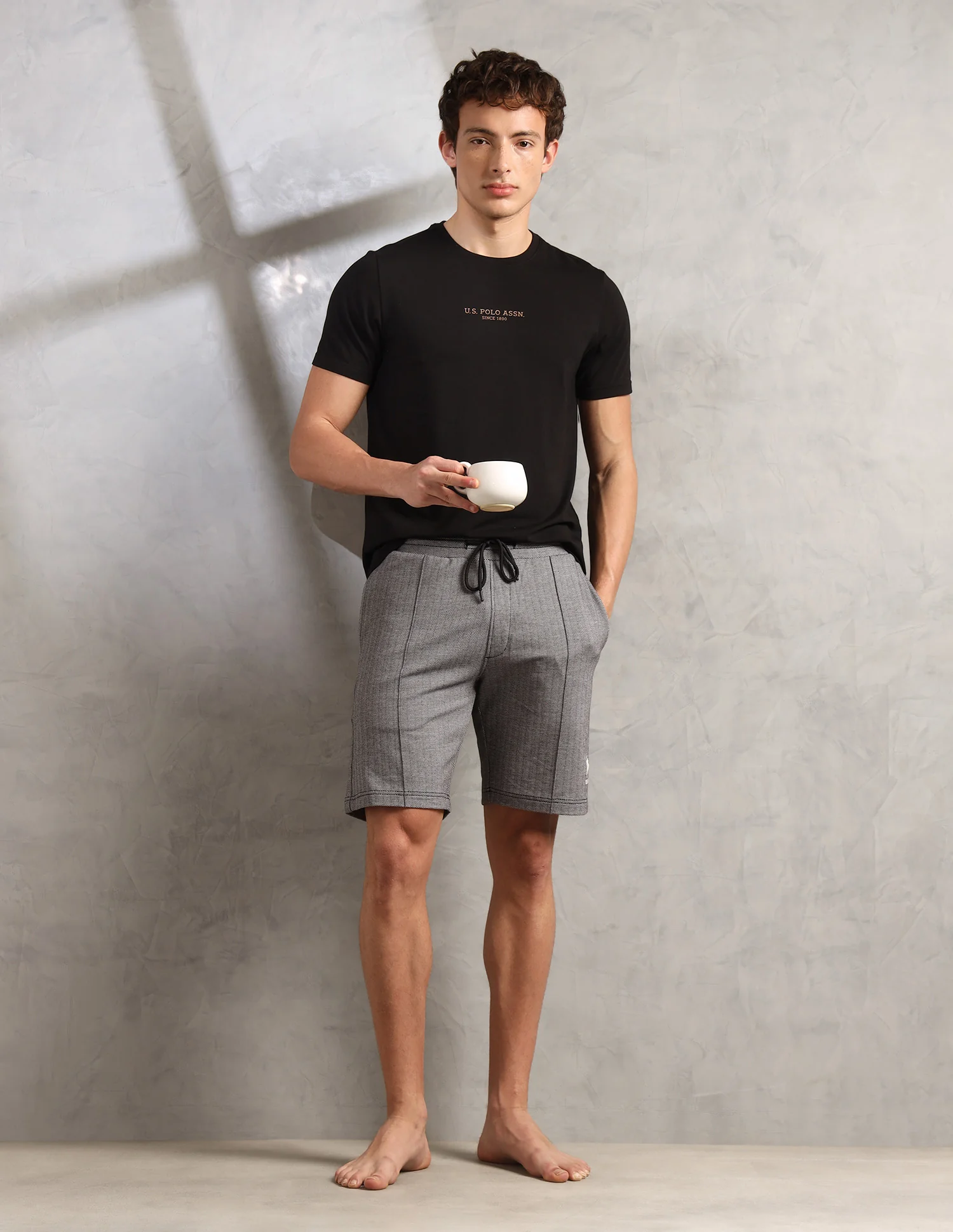 Chevron Slim Fit PS004-PL Lounge Shorts - Pack of 1 - Image 3