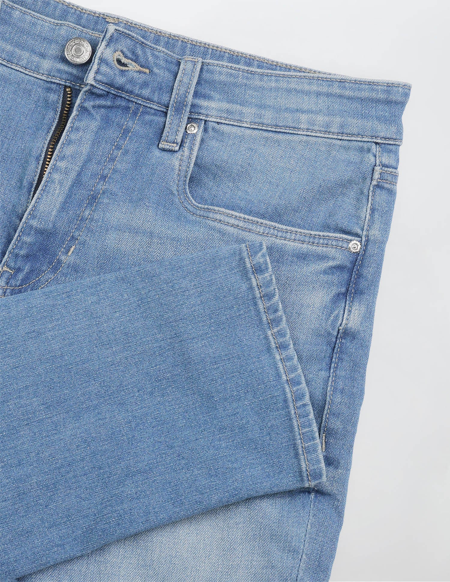 Cole Comfort Cropped Blue Jeans - Image 2