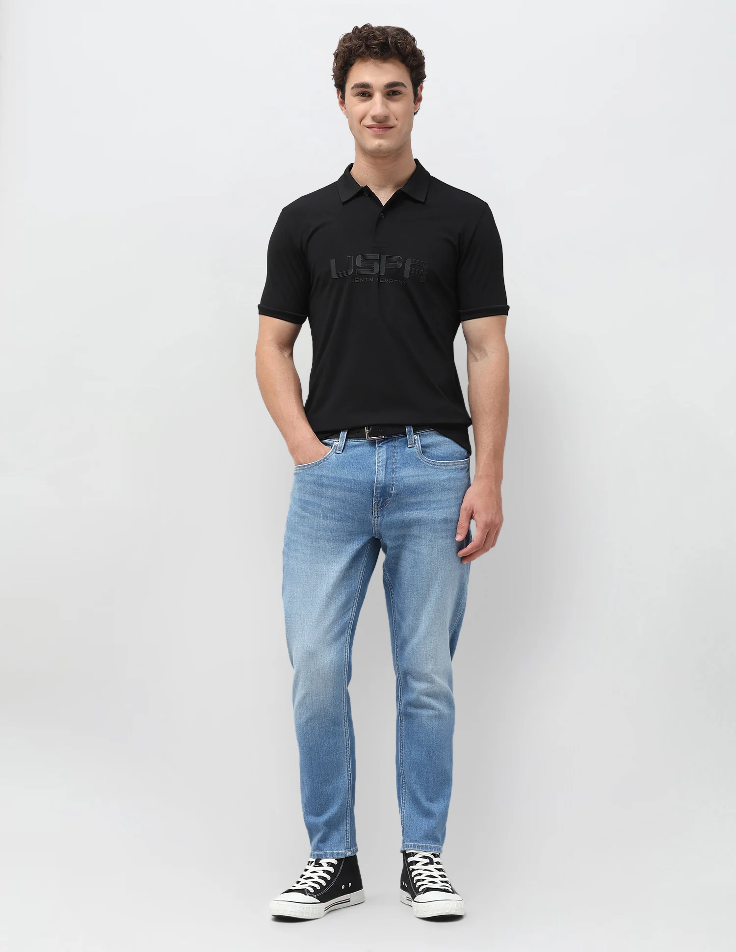Cole Comfort Cropped Blue Jeans - Image 3
