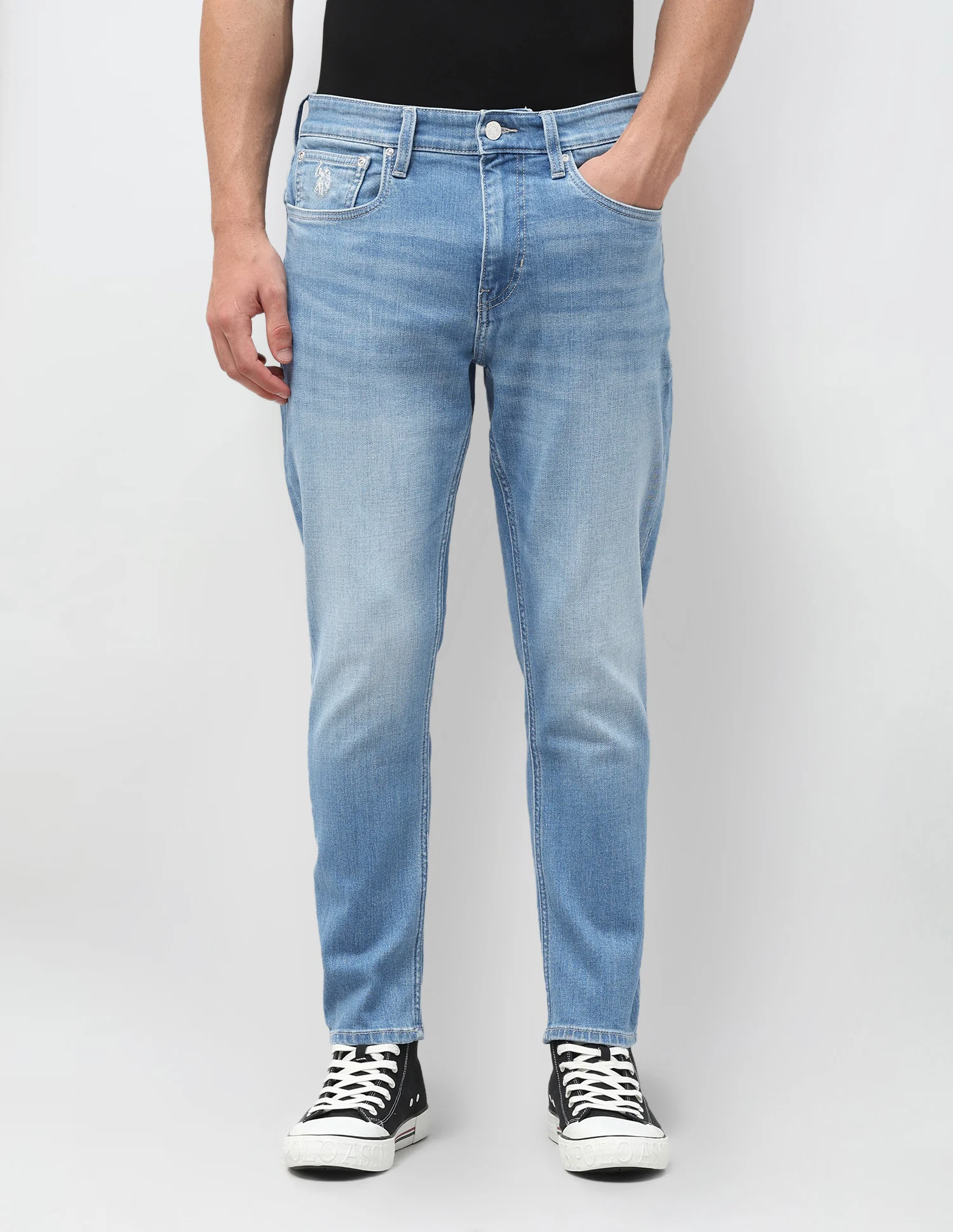 Cole Comfort Cropped Blue Jeans - Image 6