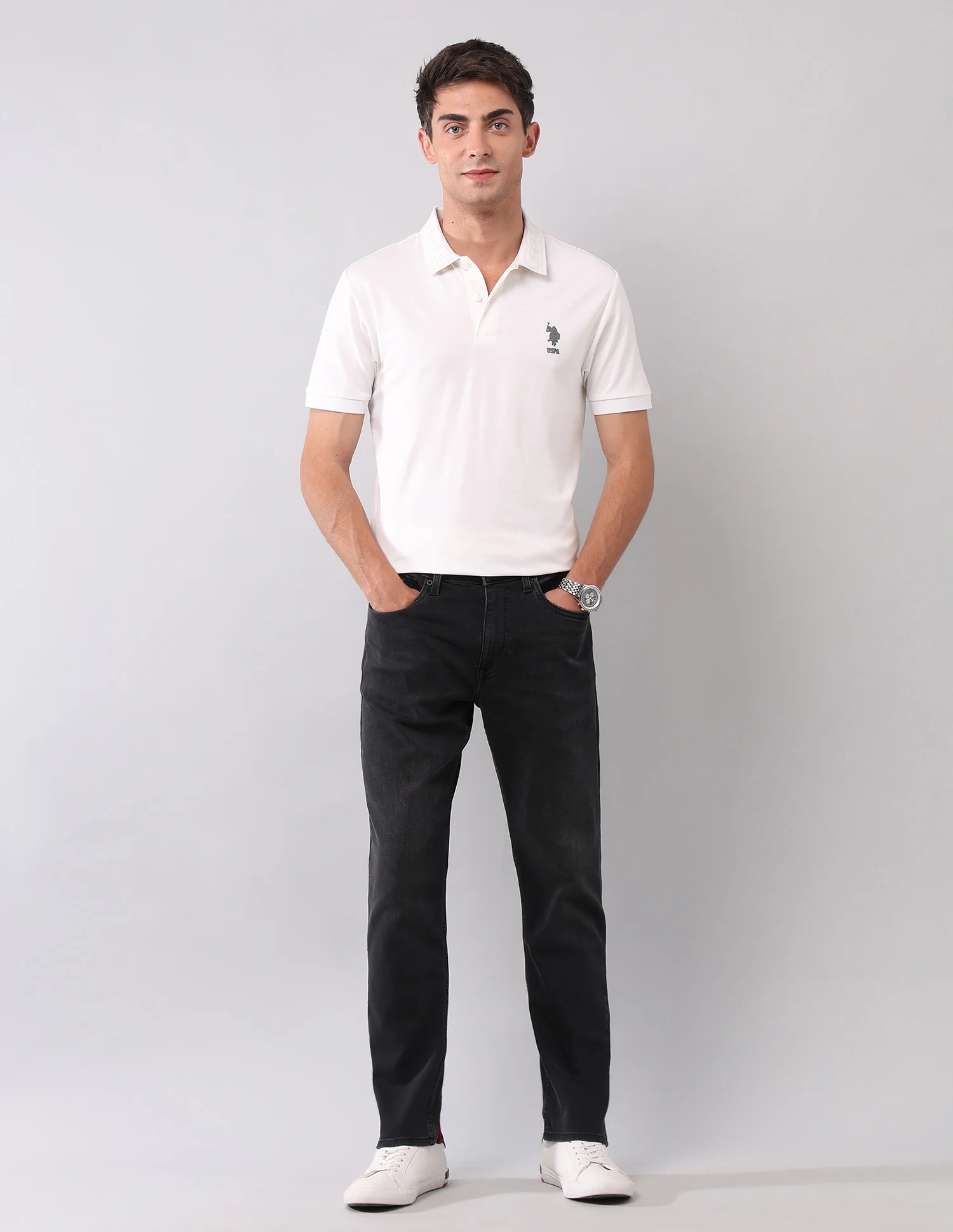 Cole Comfort Cropped Fit Black Jeans - Image 3