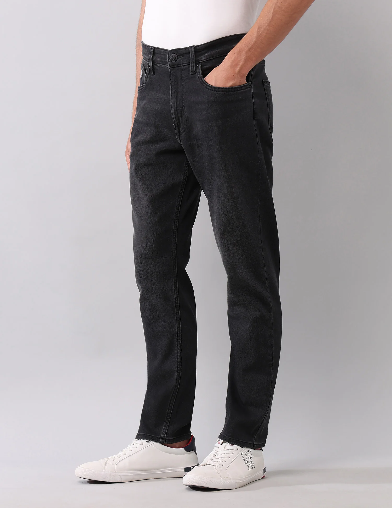 Cole Comfort Cropped Fit Black Jeans - Image 4
