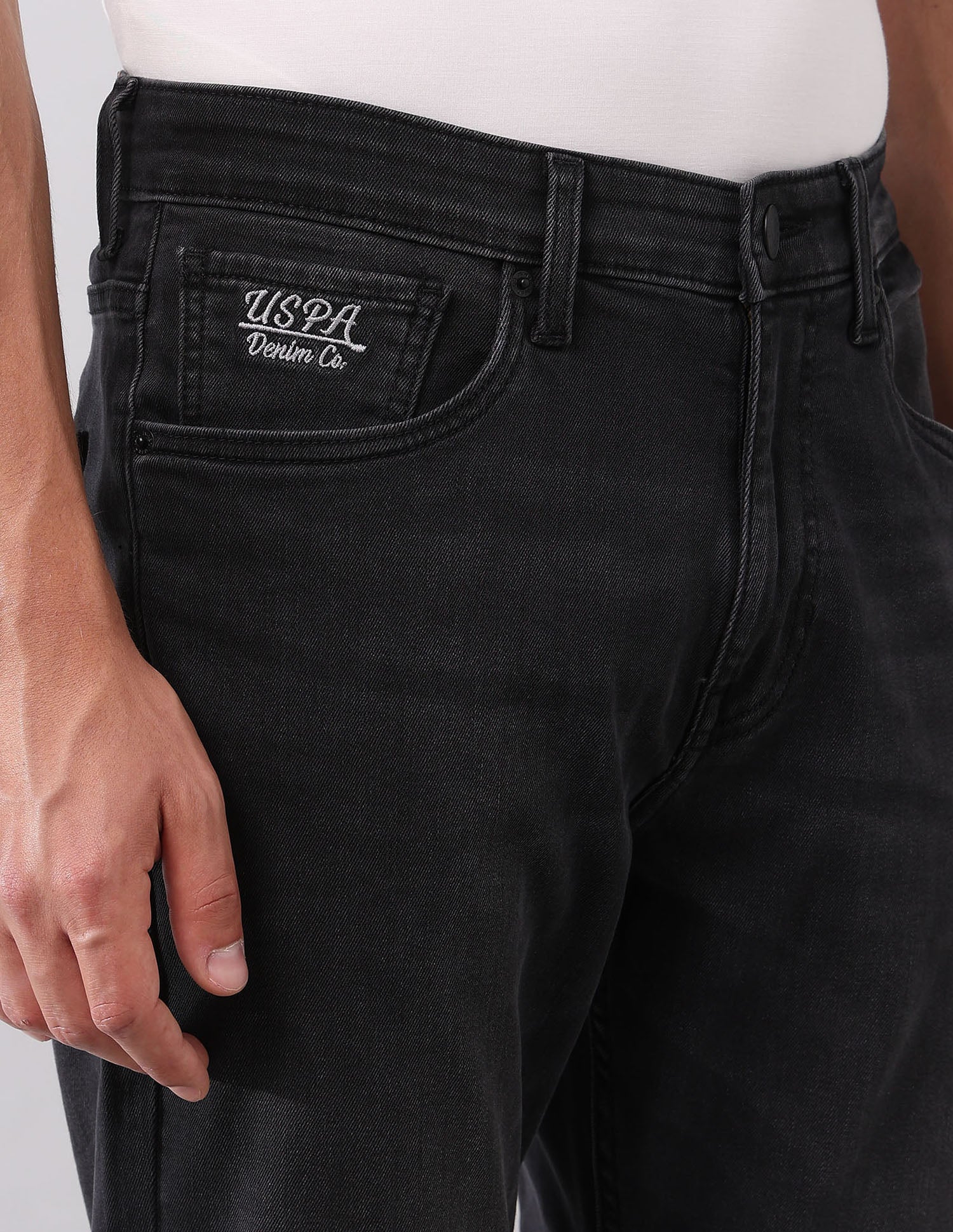 Cole Comfort Cropped Fit Black Jeans - Image 7