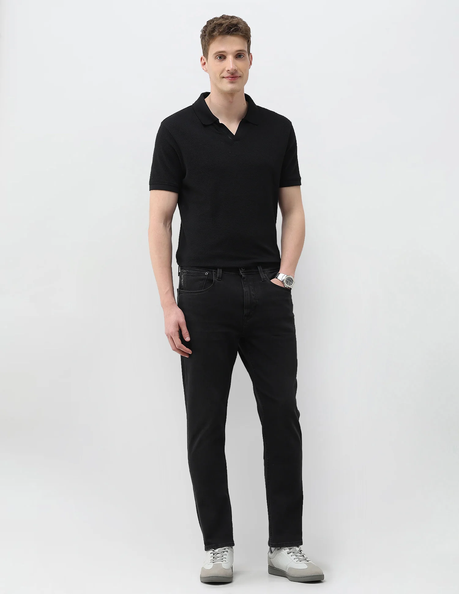 Cole Comfort Cropped Fit Black Jeans - Image 3