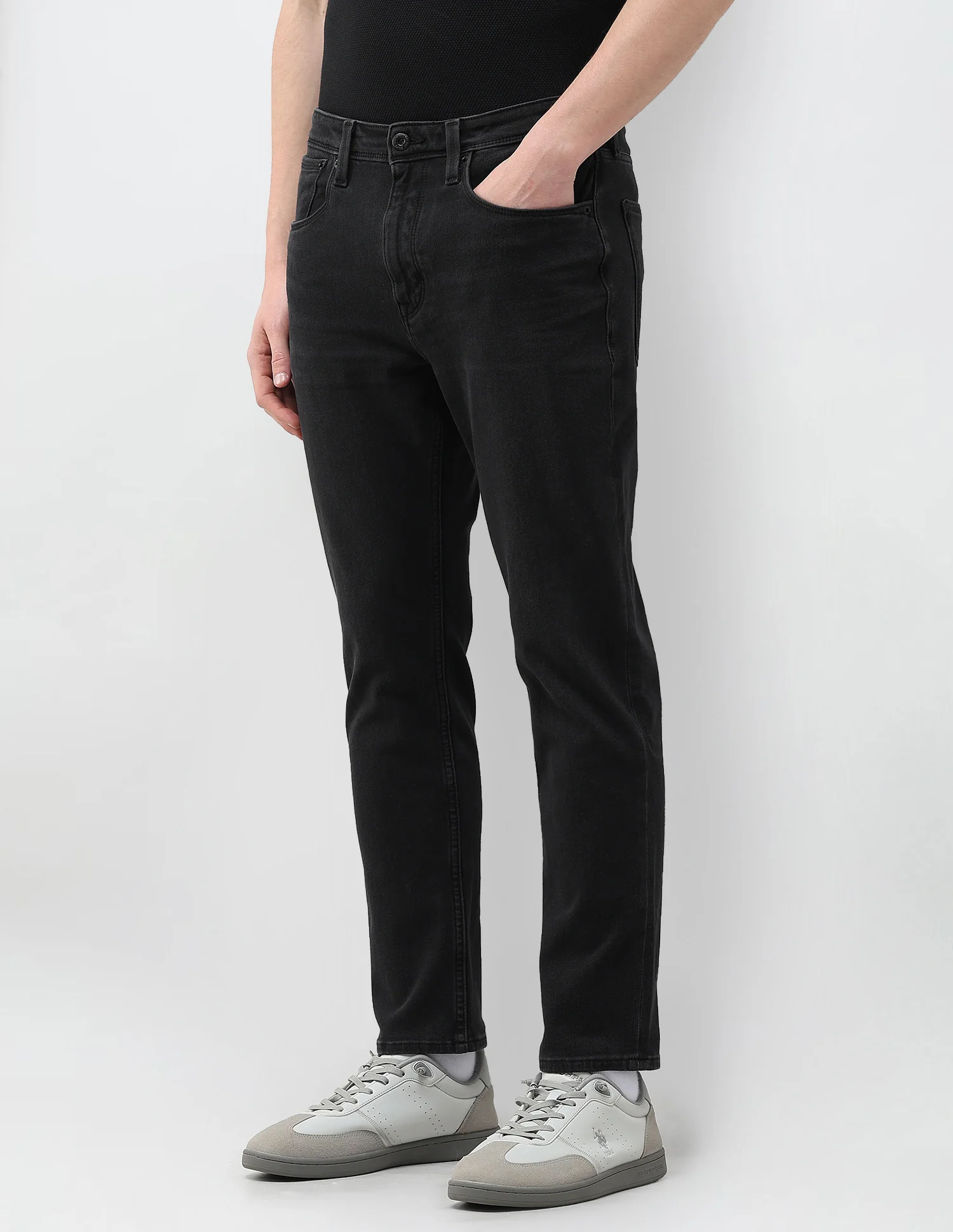 Cole Comfort Cropped Fit Black Jeans - Image 4