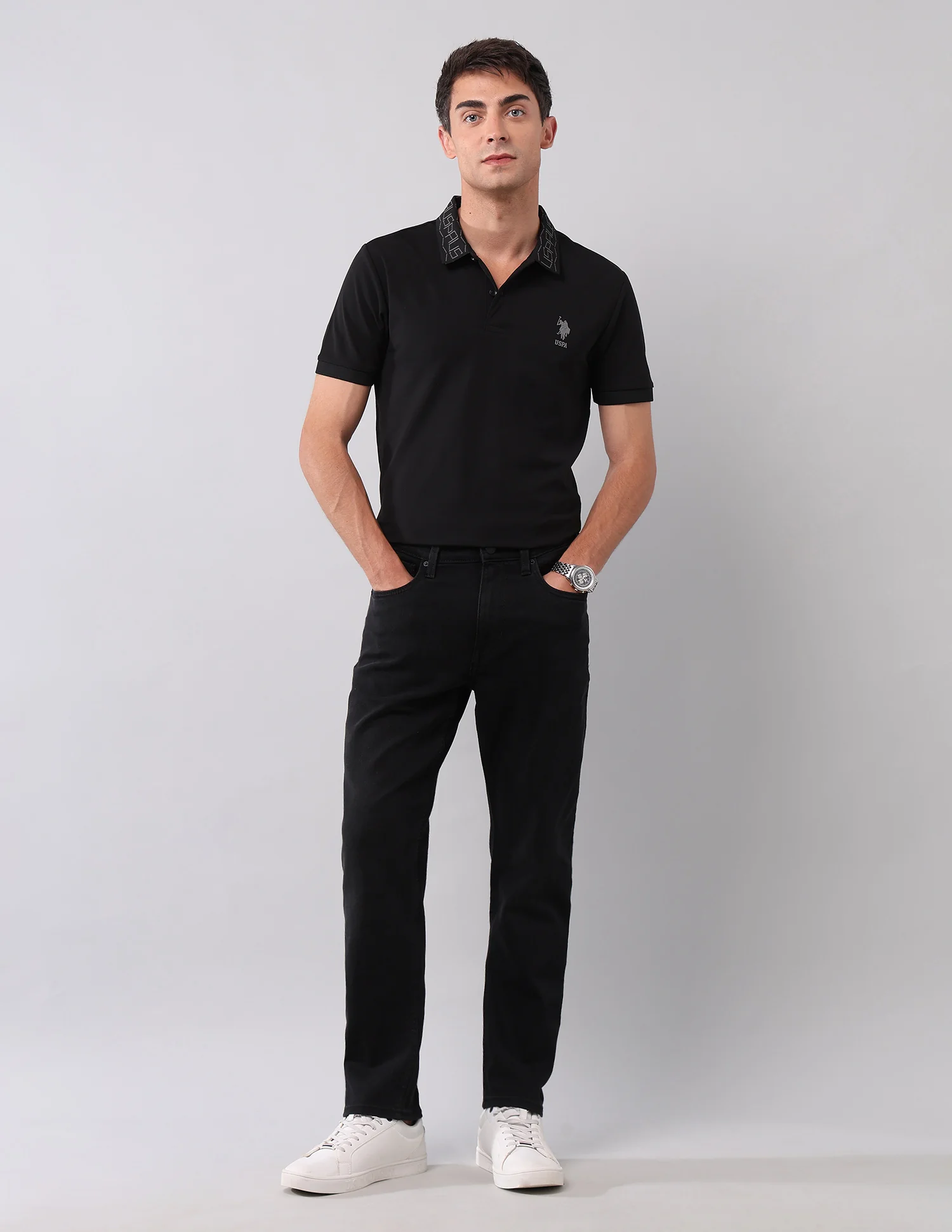 Cole Comfort Cropped Fit Black Jeans - Image 3