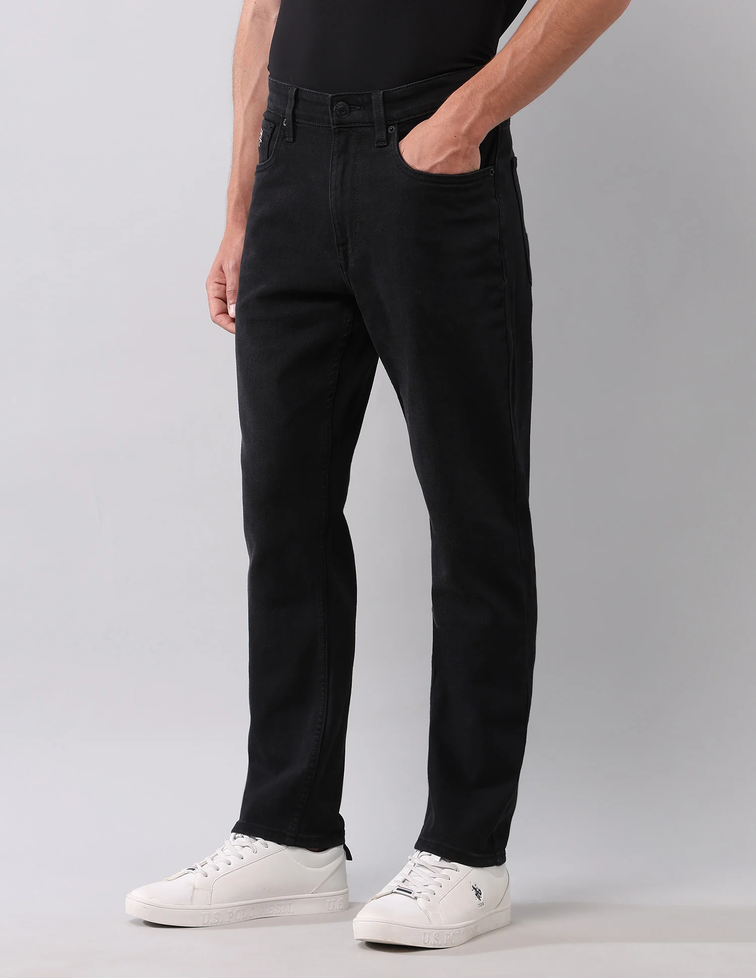 Cole Comfort Cropped Fit Black Jeans - Image 4