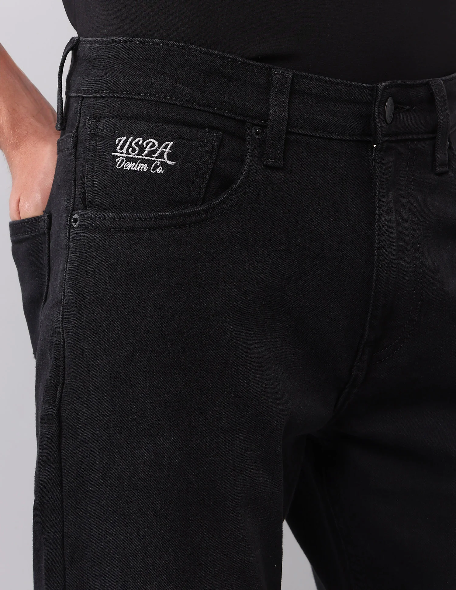 Cole Comfort Cropped Fit Black Jeans - Image 7