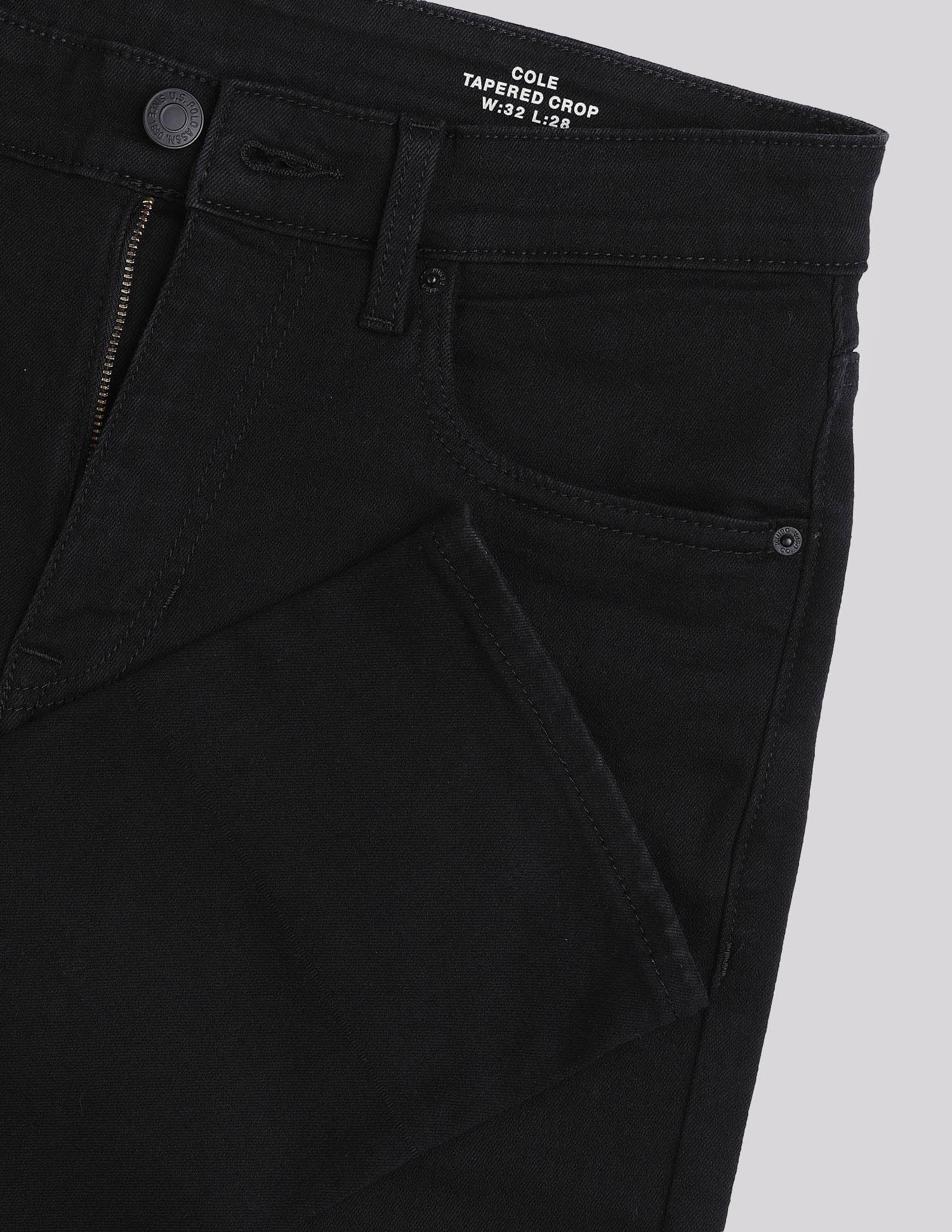 Cole Comfort Cropped Fit Black Jeans - Image 2