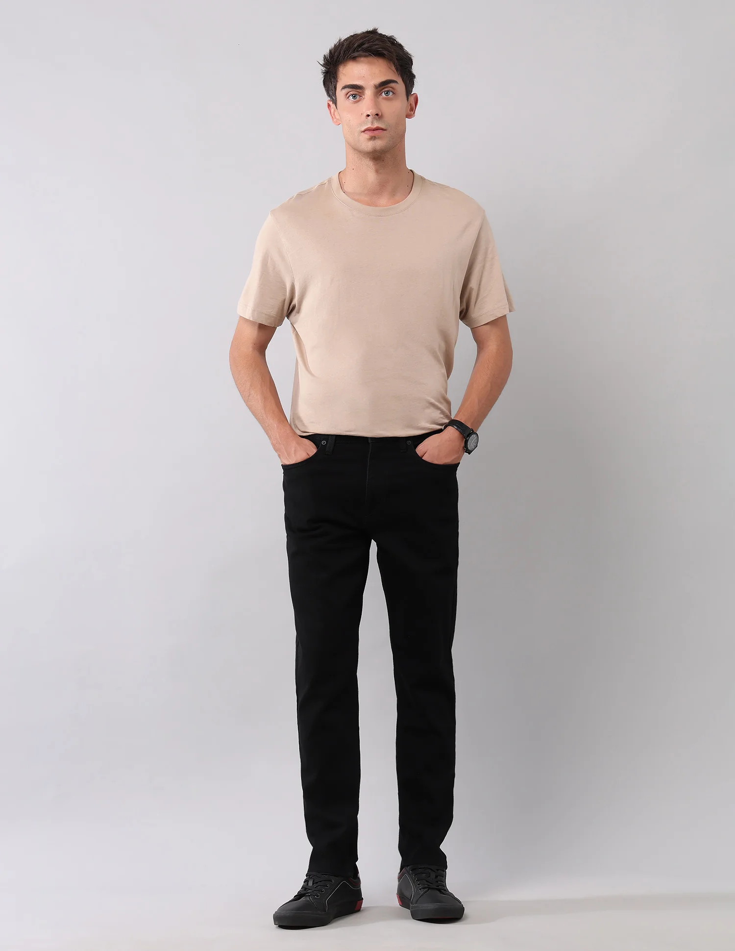 Cole Comfort Cropped Fit Black Jeans - Image 3