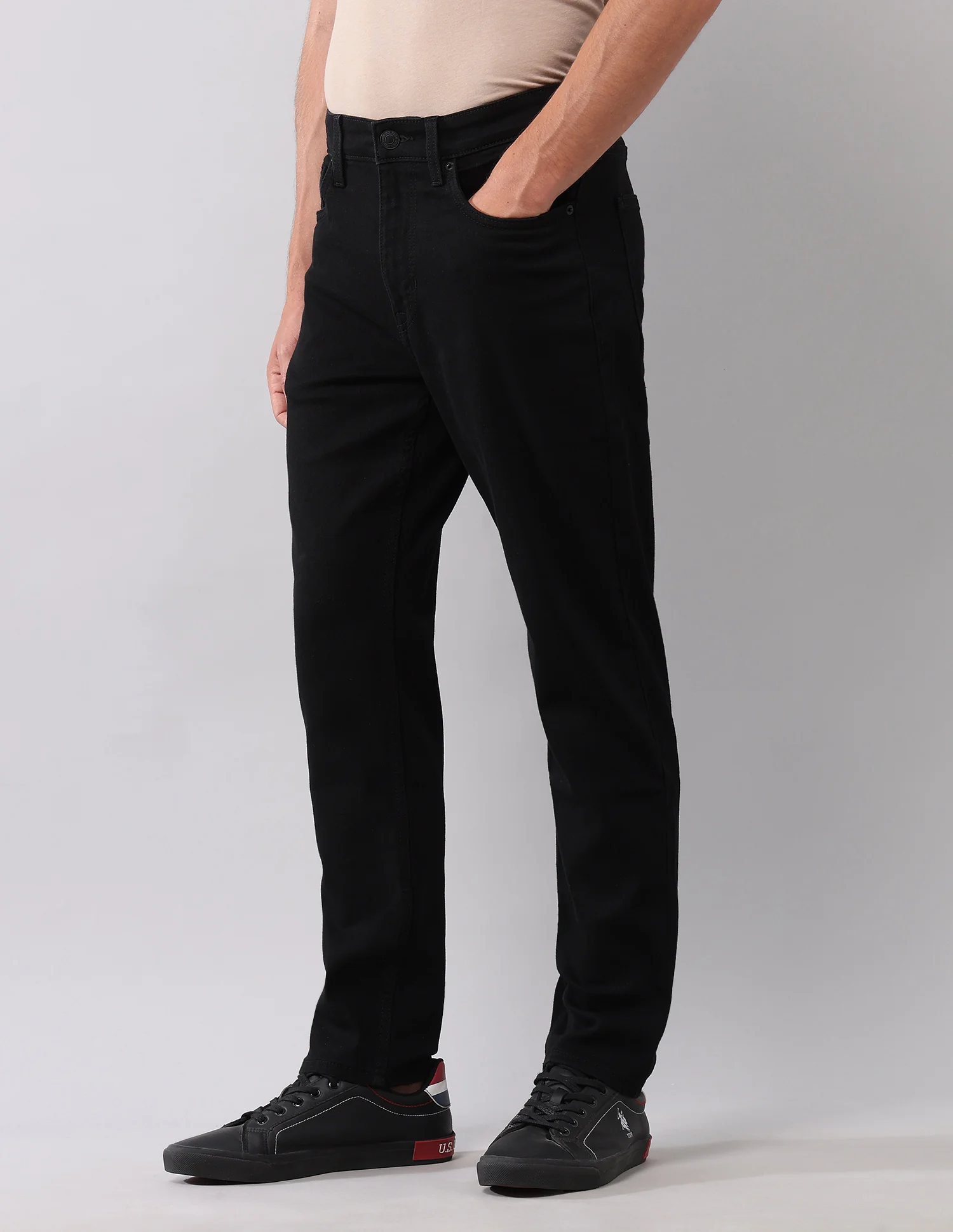 Cole Comfort Cropped Fit Black Jeans - Image 4