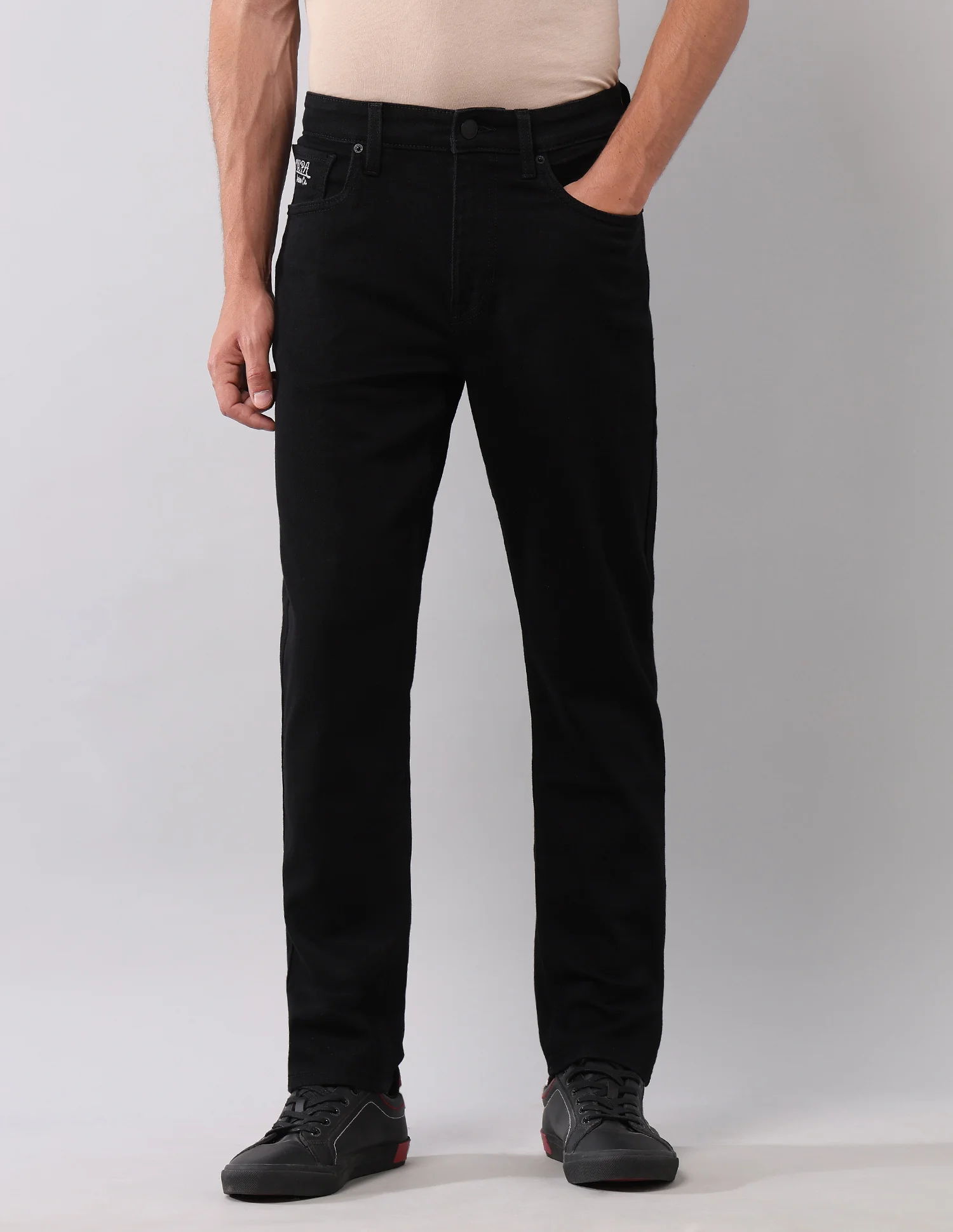 Cole Comfort Cropped Fit Black Jeans - Image 6