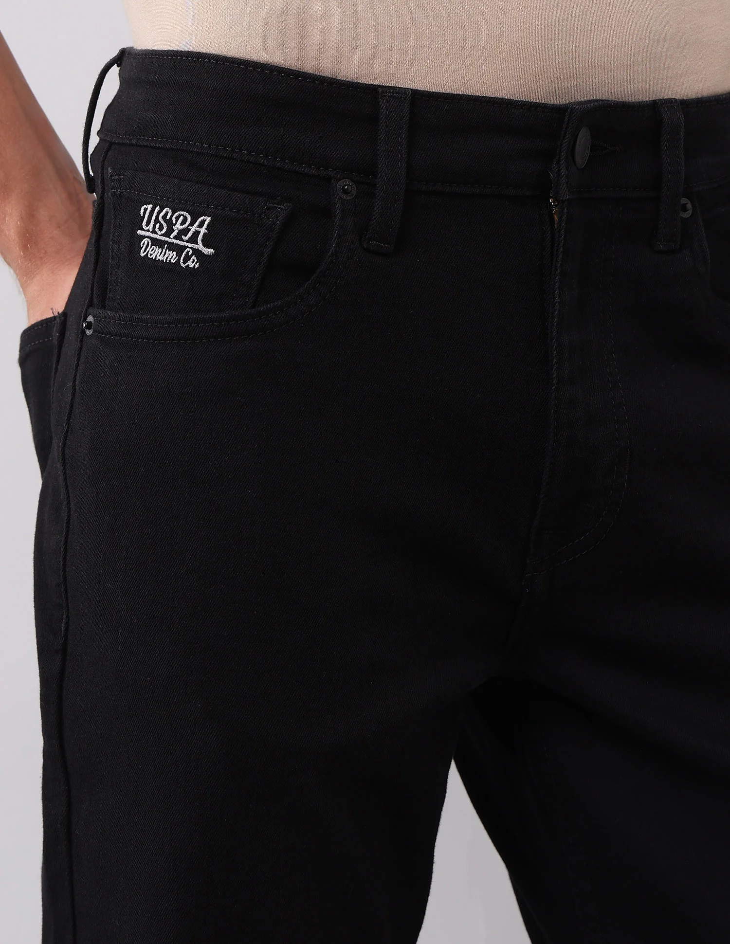 Cole Comfort Cropped Fit Black Jeans - Image 7