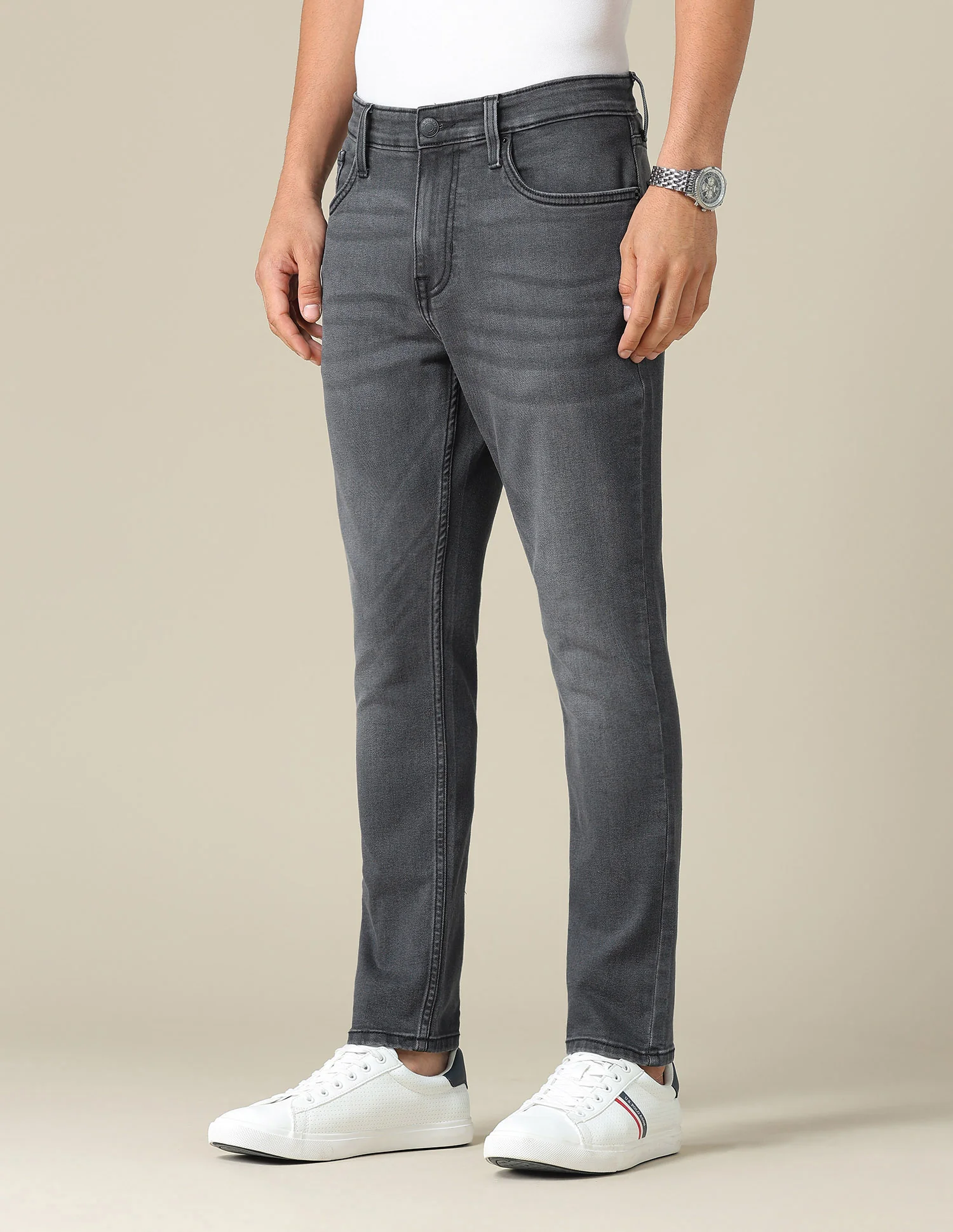 Cole Comfort Cropped Fit Black Jeans - Image 4