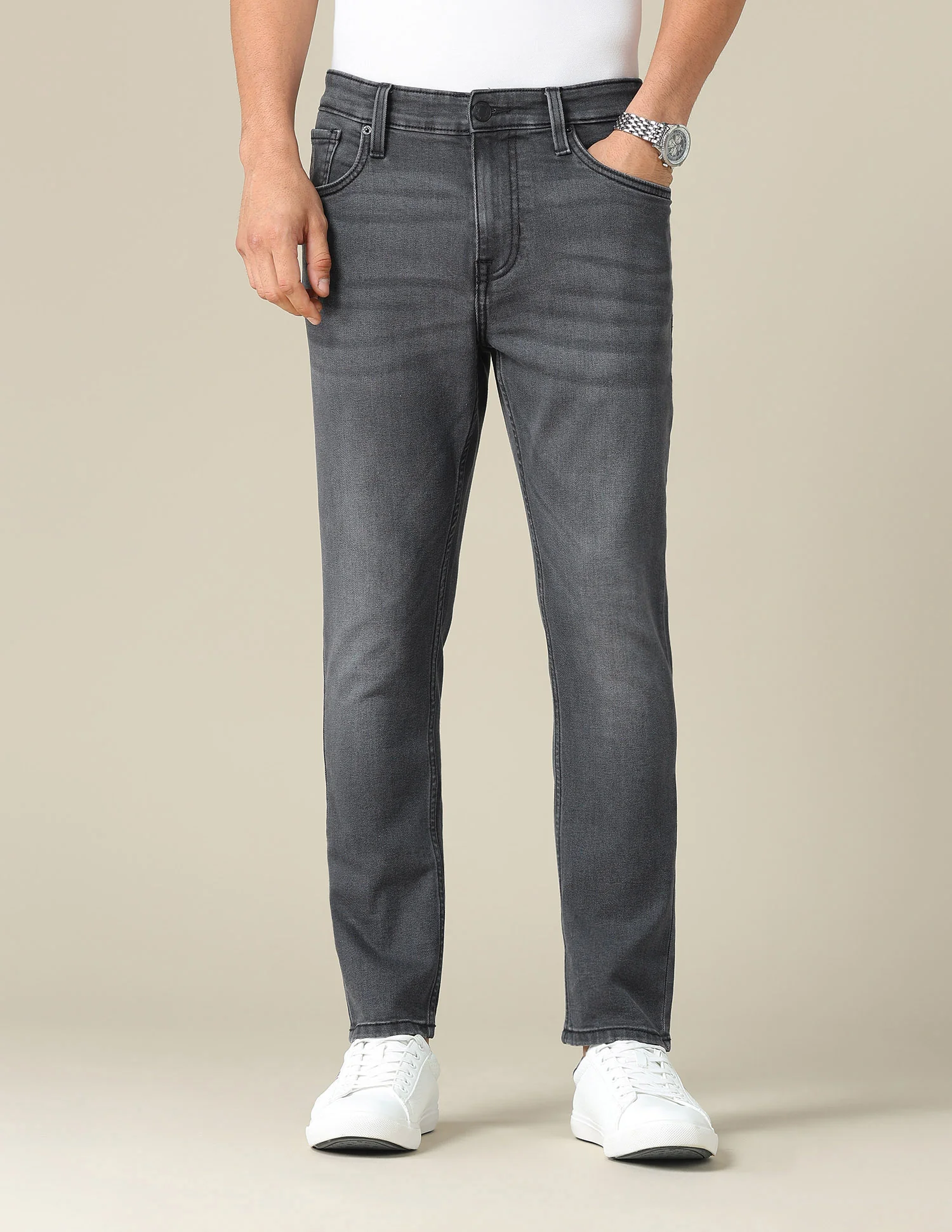 Cole Comfort Cropped Fit Black Jeans - Image 6
