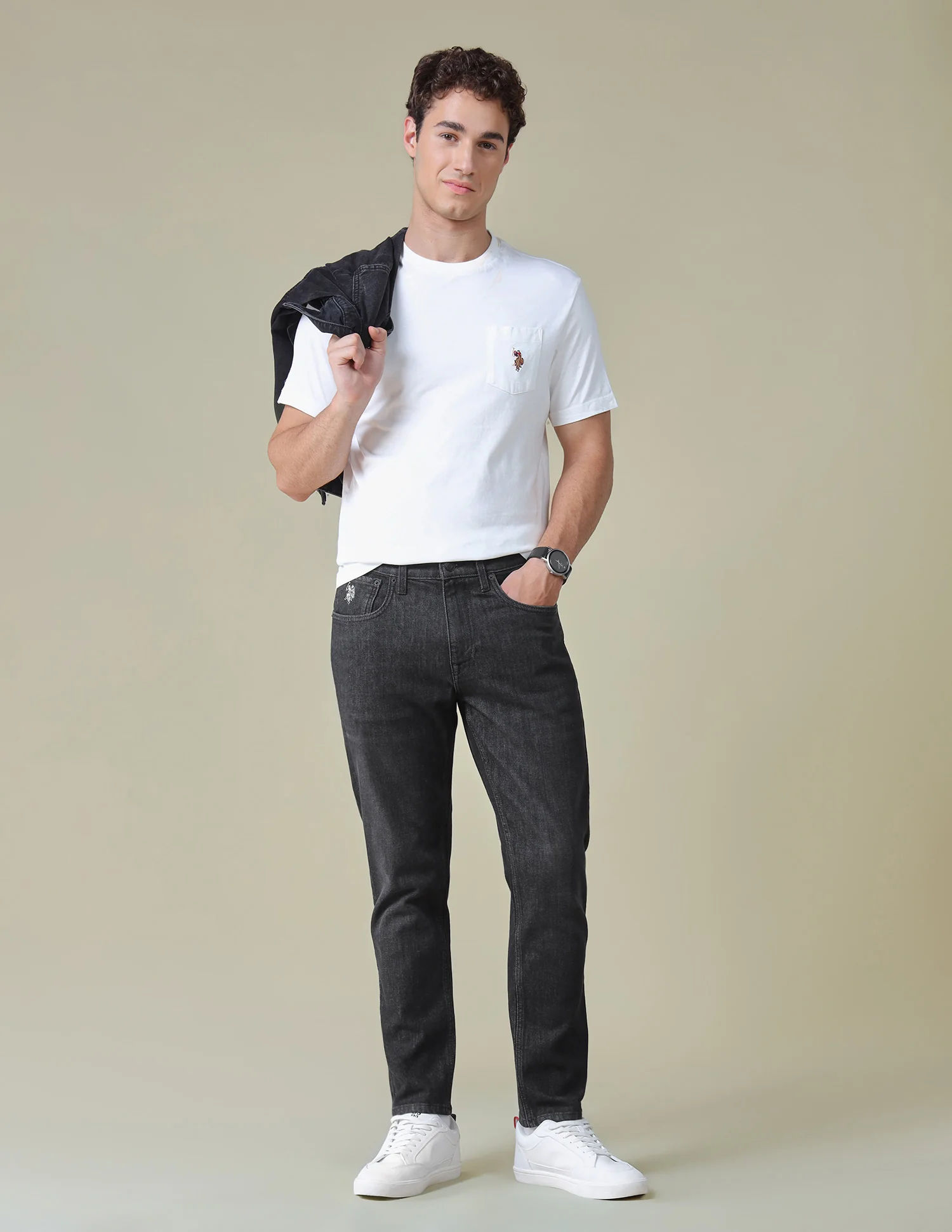 Cole Comfort Cropped Fit Black Jeans - Image 3